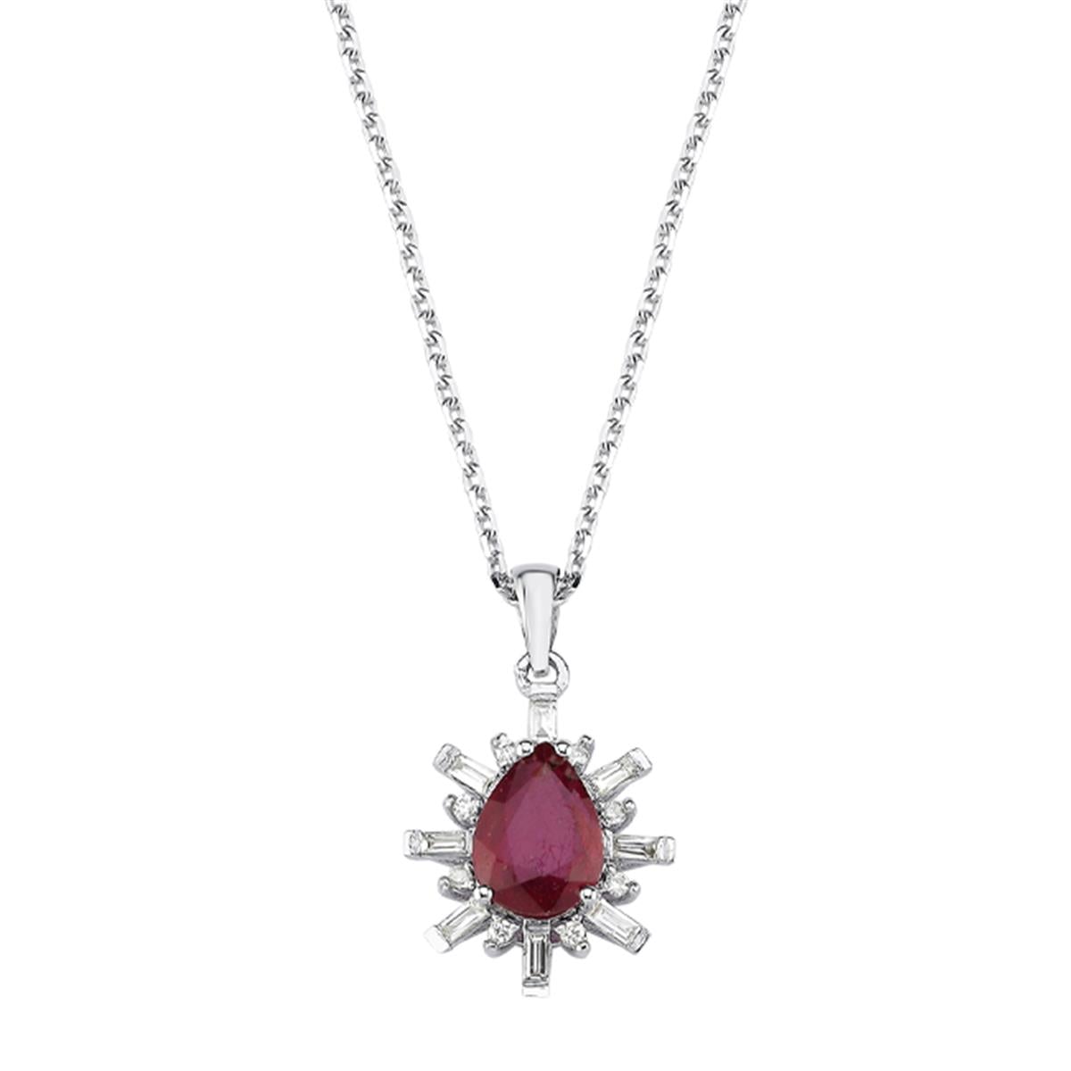 1.02 Karat Pırlanta Yakut Kolye L055772