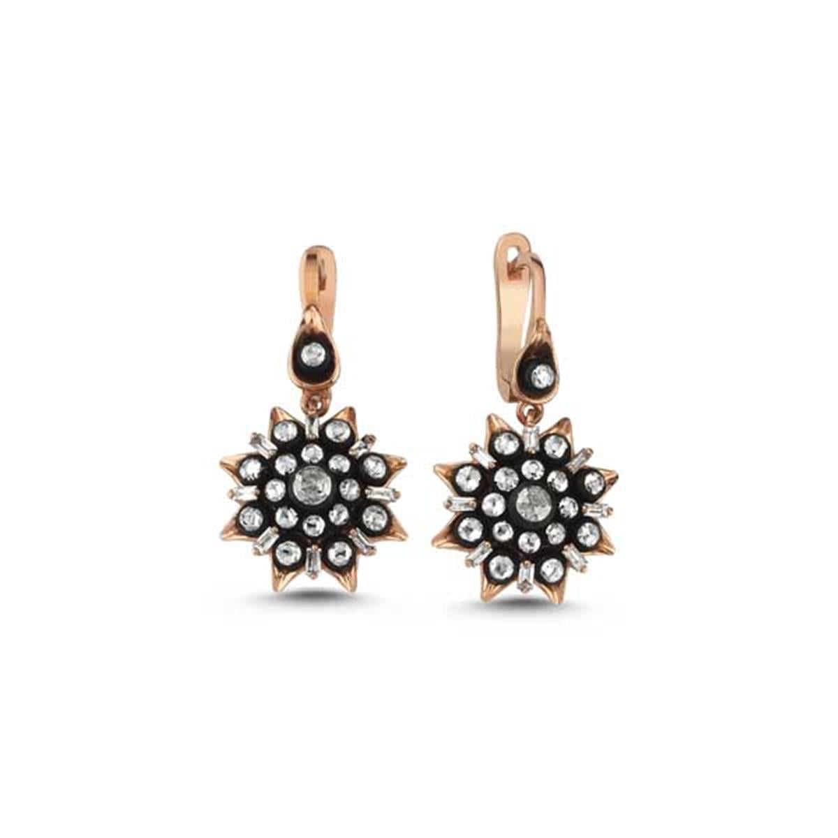 1.00 Karat Elmas Gül Küpe L057973