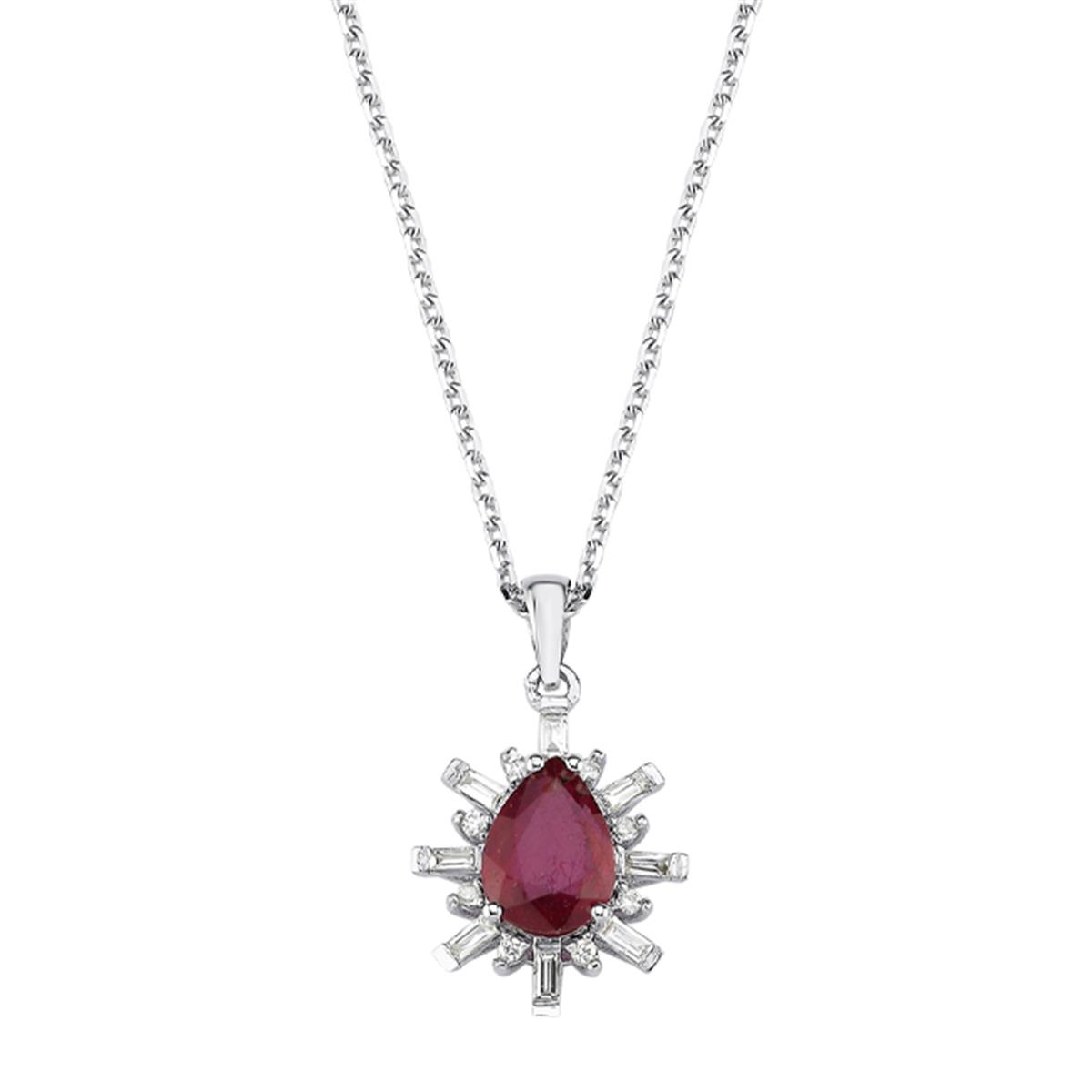 1.17 Karat Pırlanta Yakut Kolye L055773