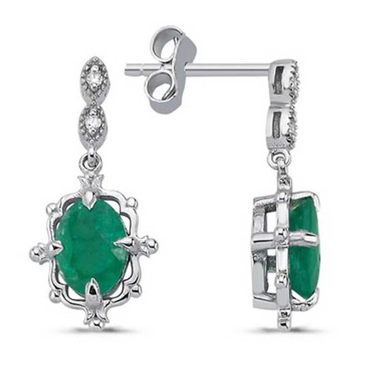 1.45 Karat Pırlanta Renkli Küpe L063783