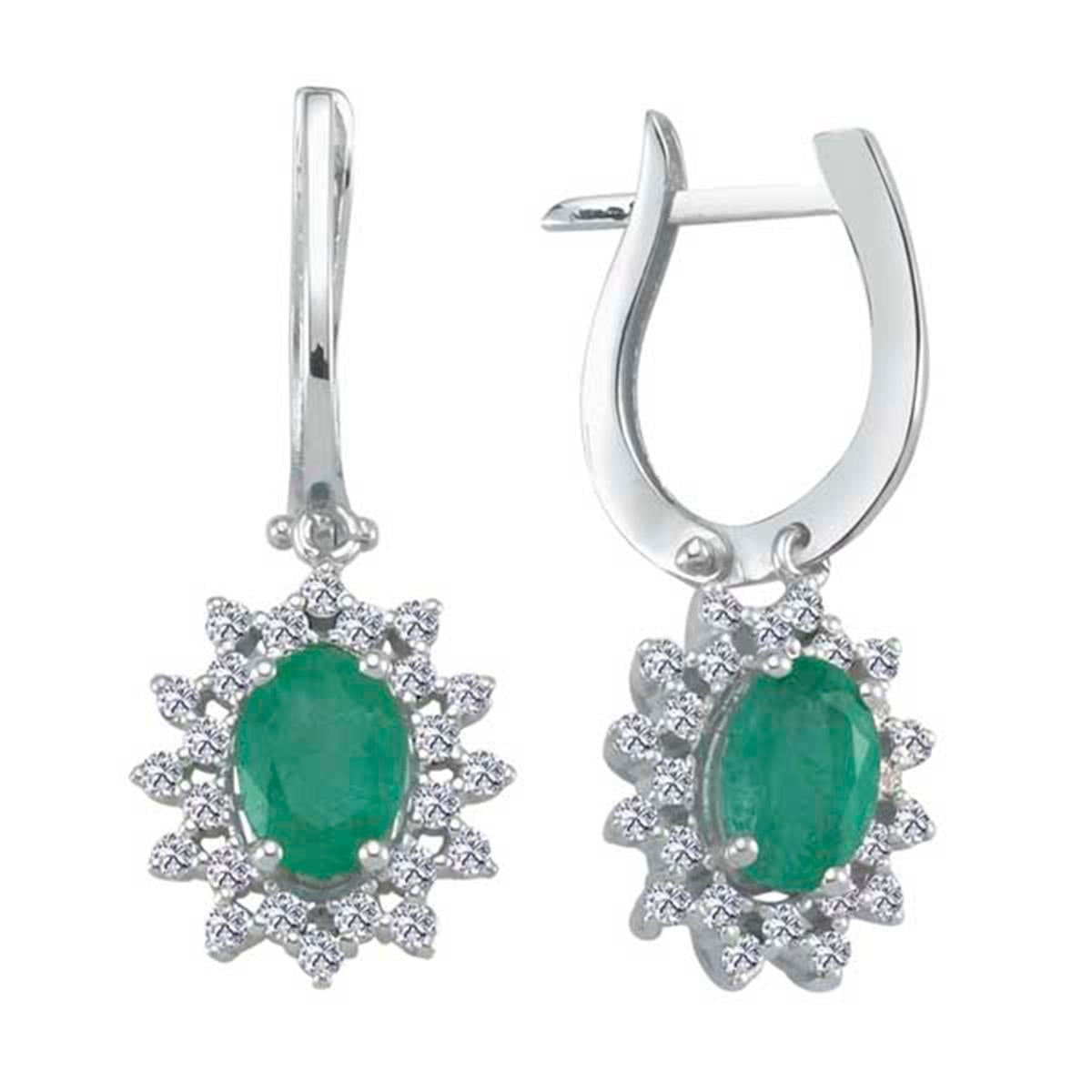 1.98 Karat Pırlanta Renkli Küpe L061297