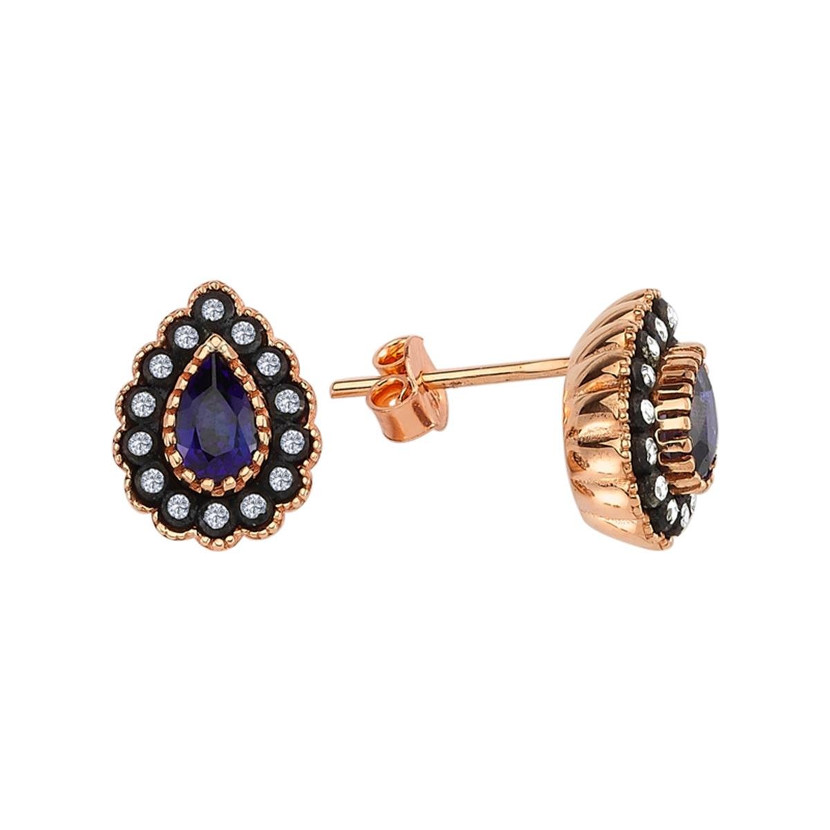 1.27 Karat Elmas Renkli Küpe