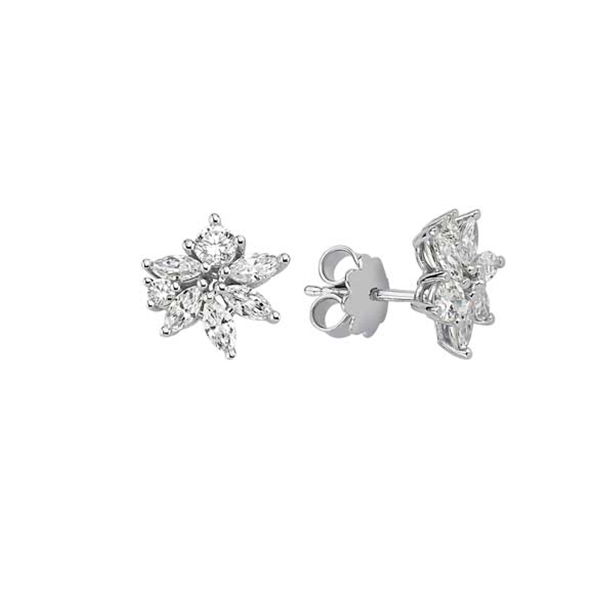 1.15 Karat Pırlanta Tasarım Küpe L063560