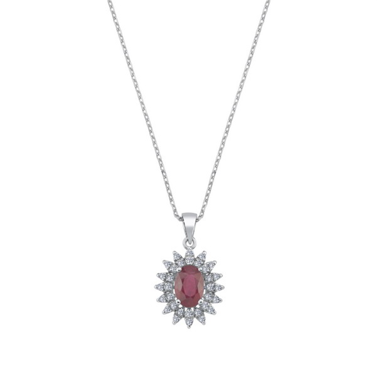1.23 Karat Pırlanta Renkli Kolye L066199