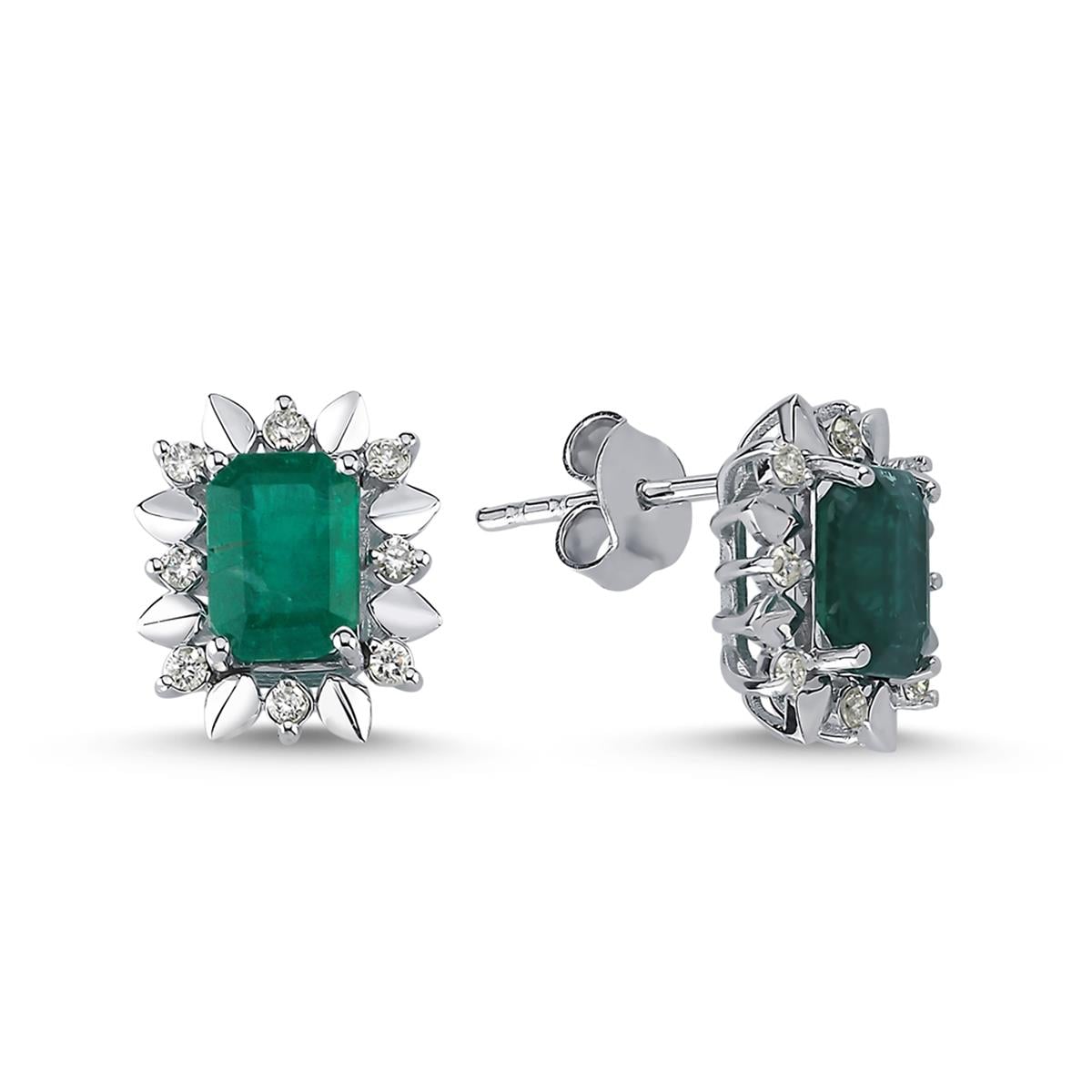 2.09 Karat Pırlanta Renkli Küpe L063806