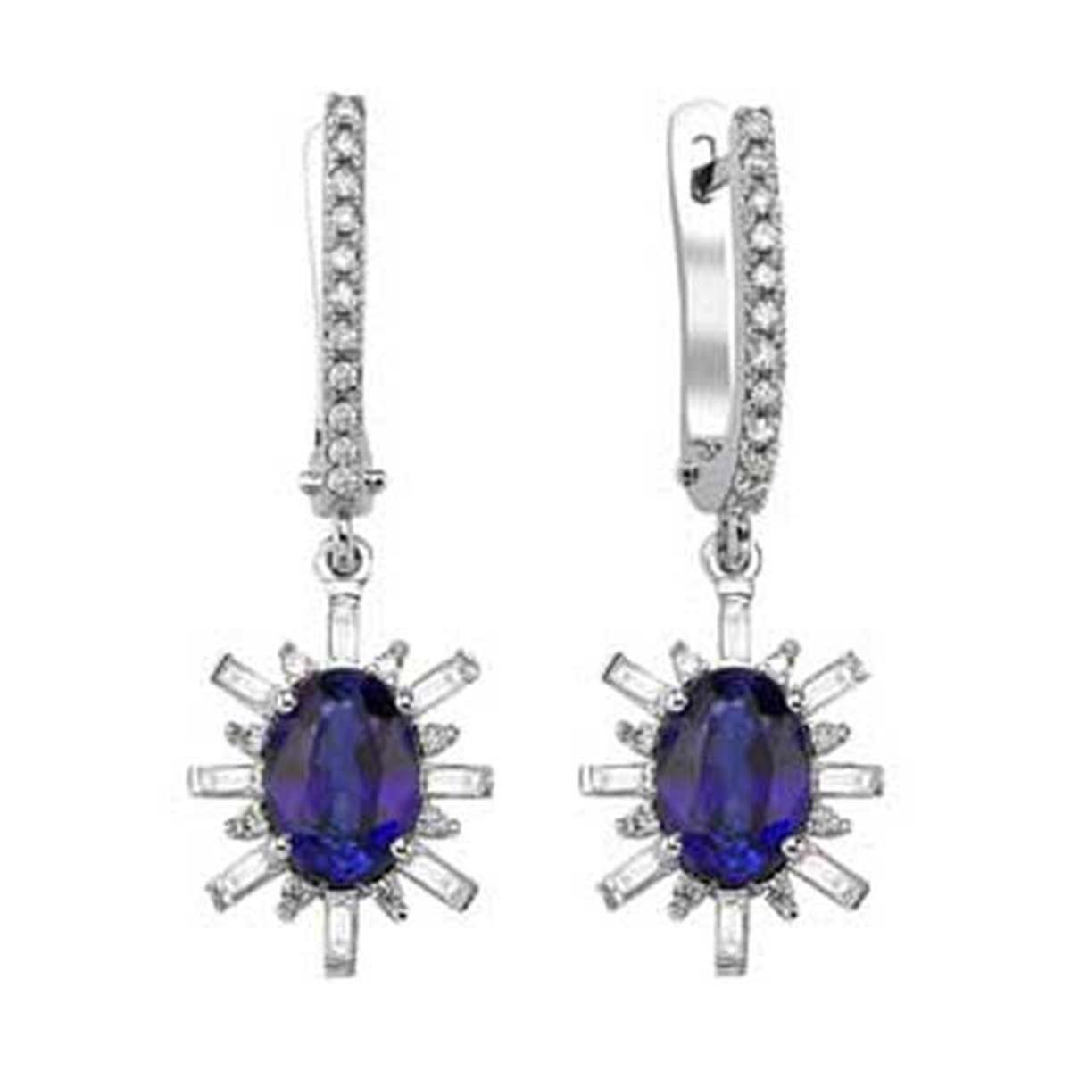 2.35 Karat Pırlanta Safir Küpe L051918