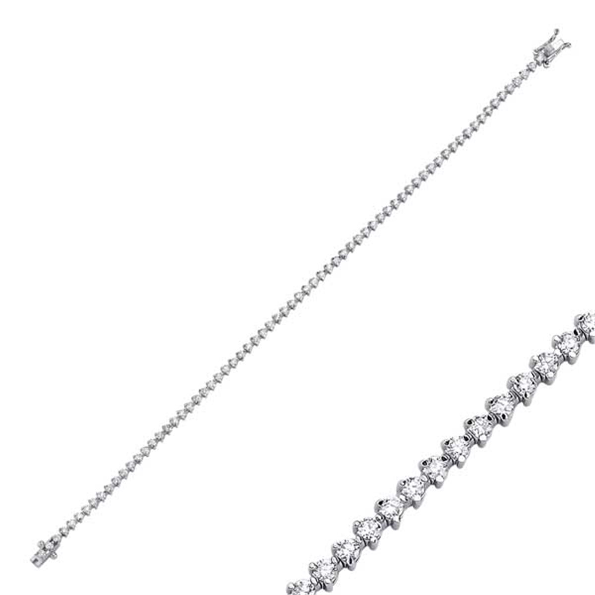 3.72 Karat Pırlanta Suyolu Bileklik L066609