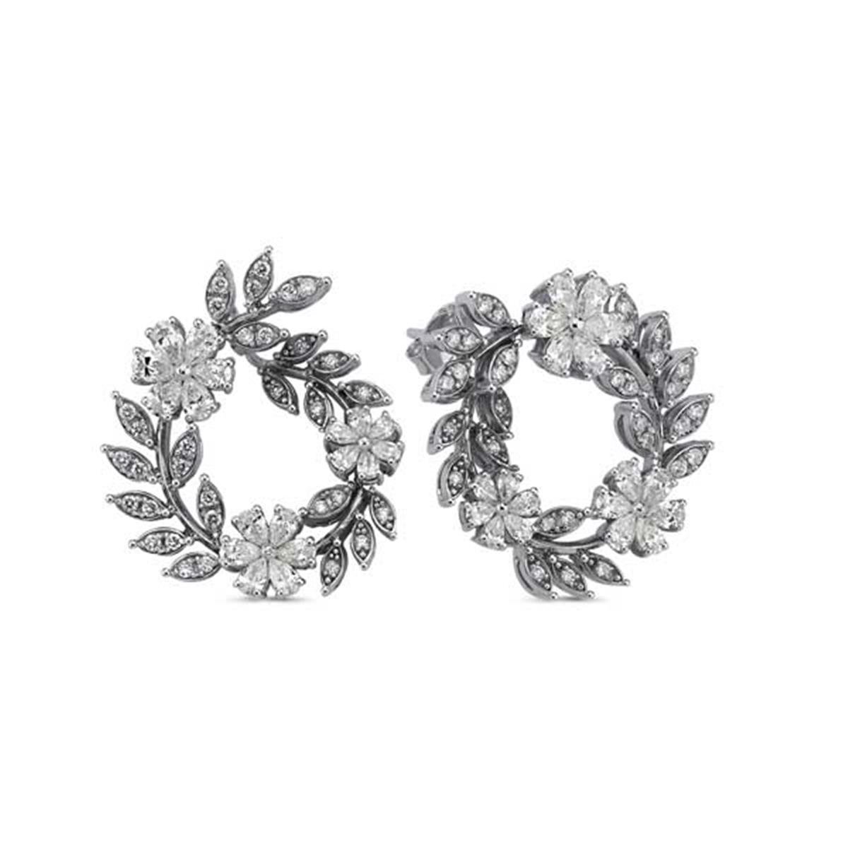 3.14 Karat Pırlanta Tasarım Küpe L052552