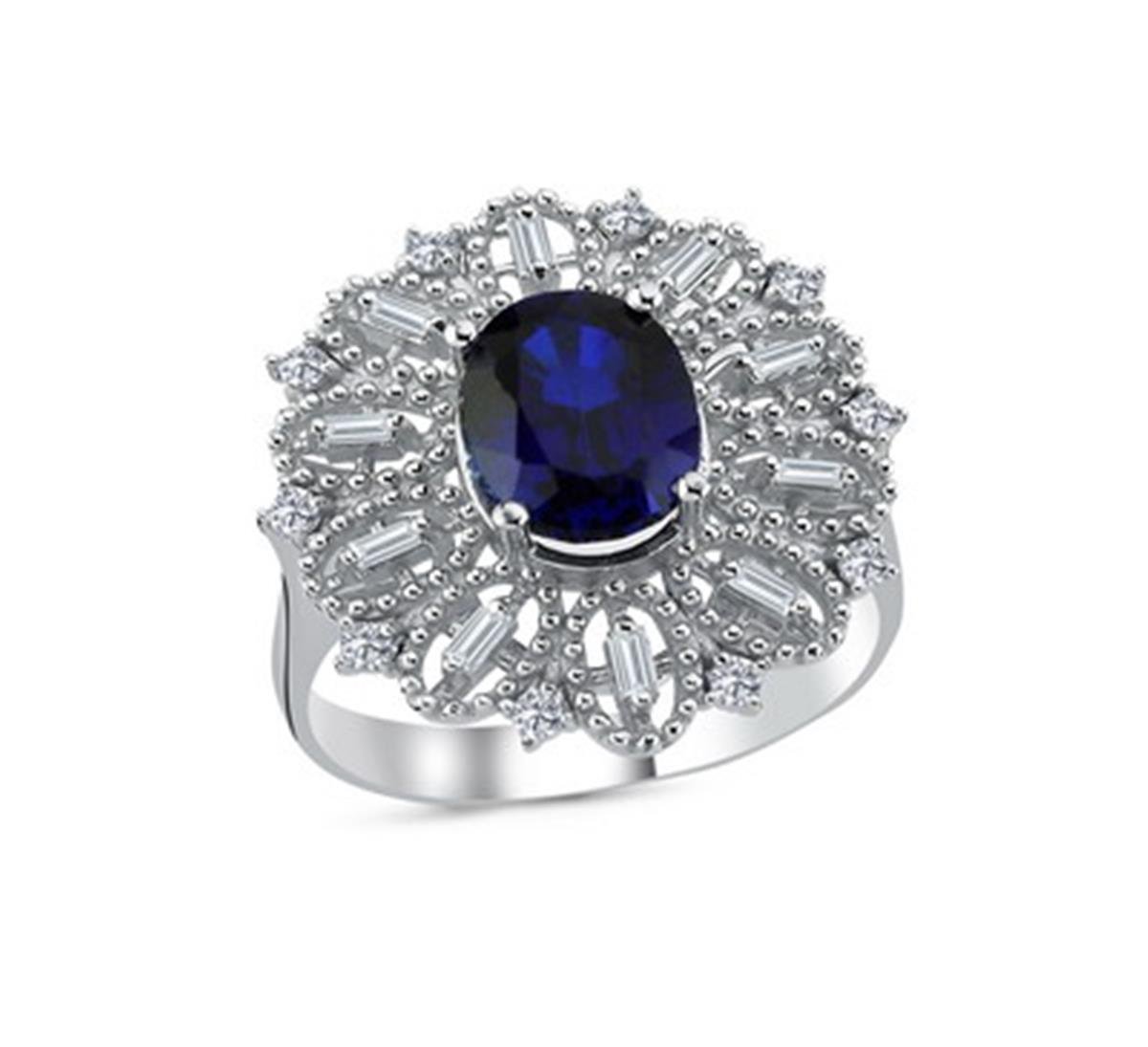 3.11 Karat Pırlanta Safir Yüzük
