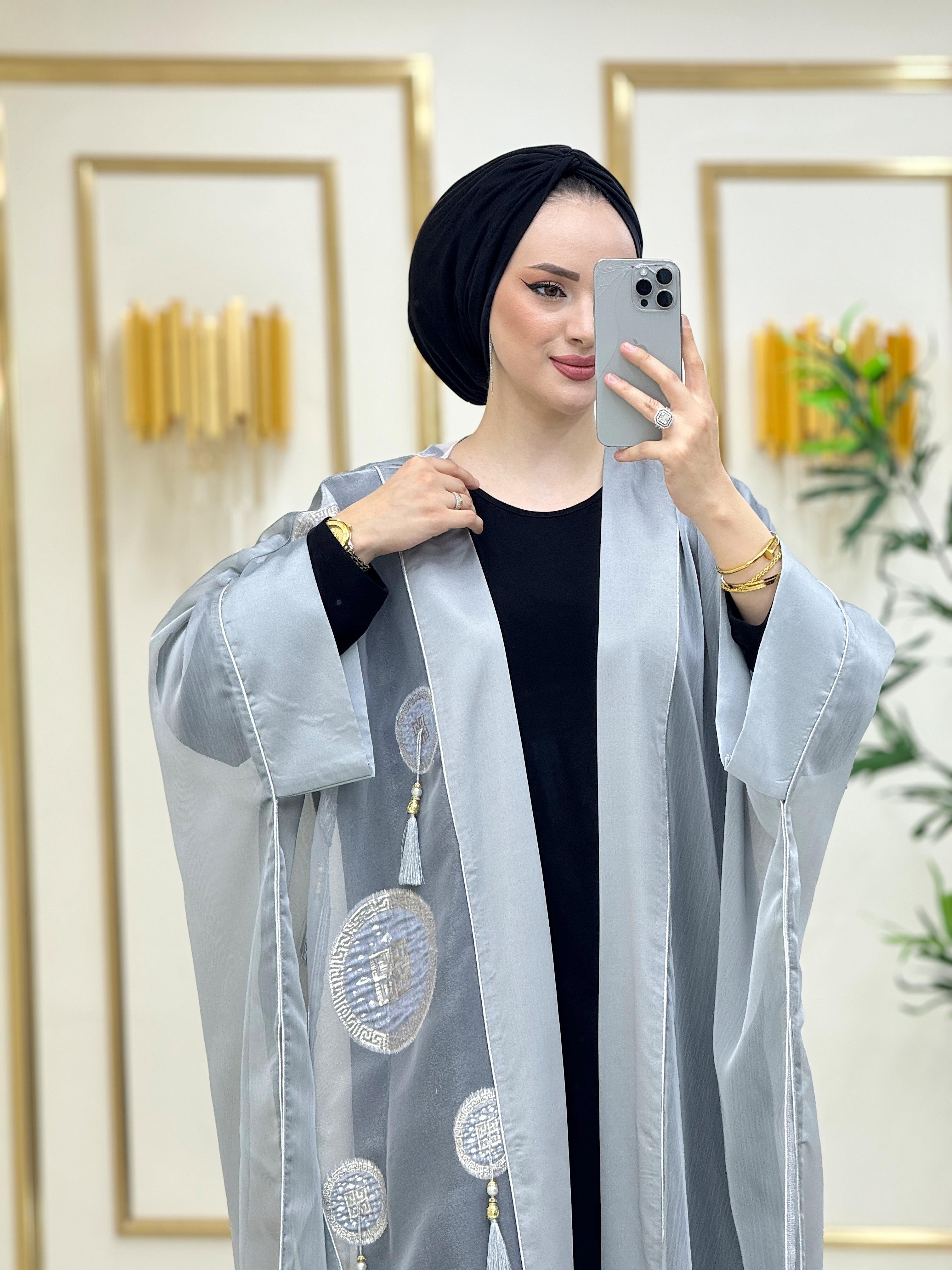 Bonita İthal Abaya Gri