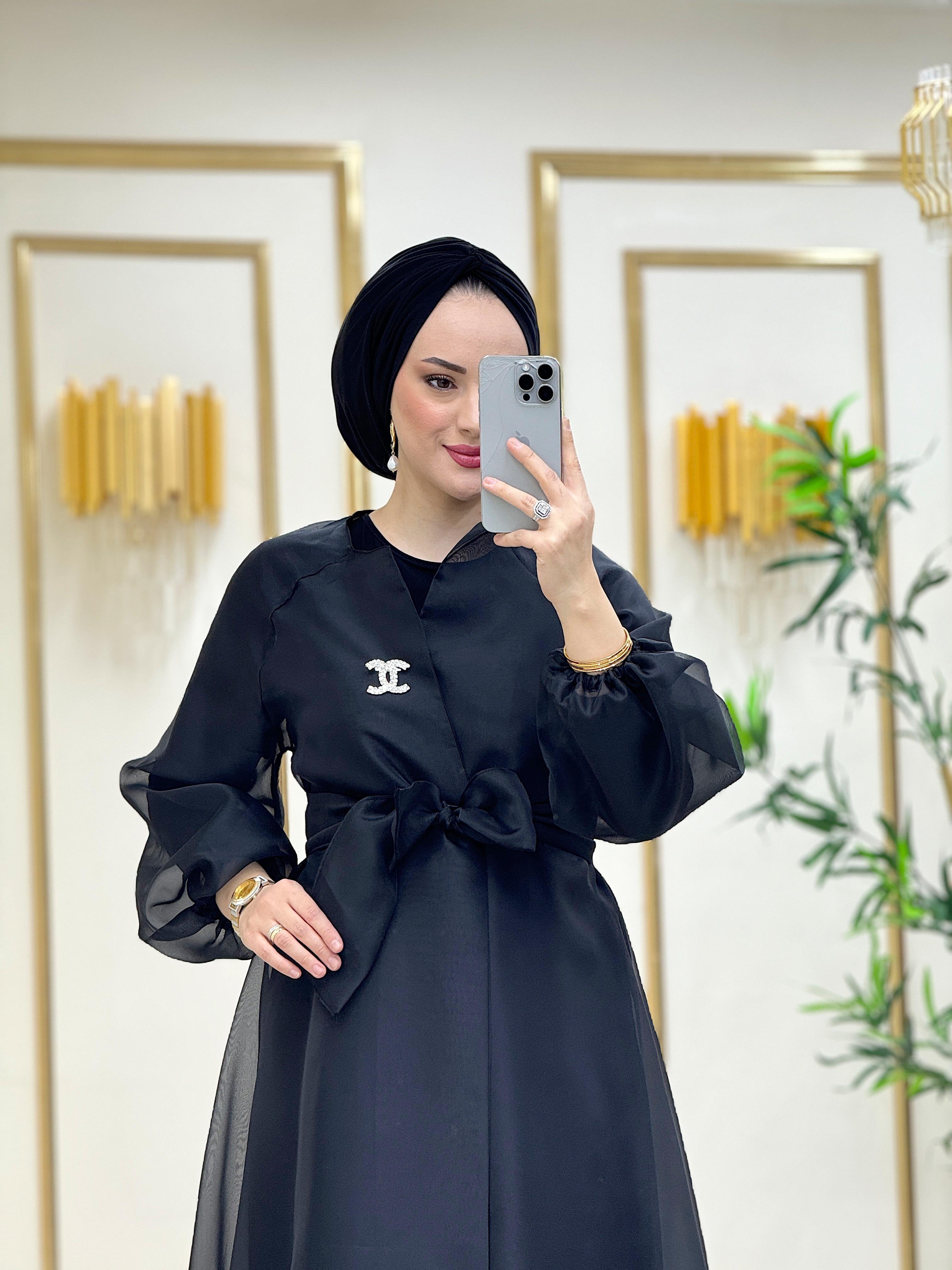 DALYA ABAYA İÇ ELBİSELİ SİYAH