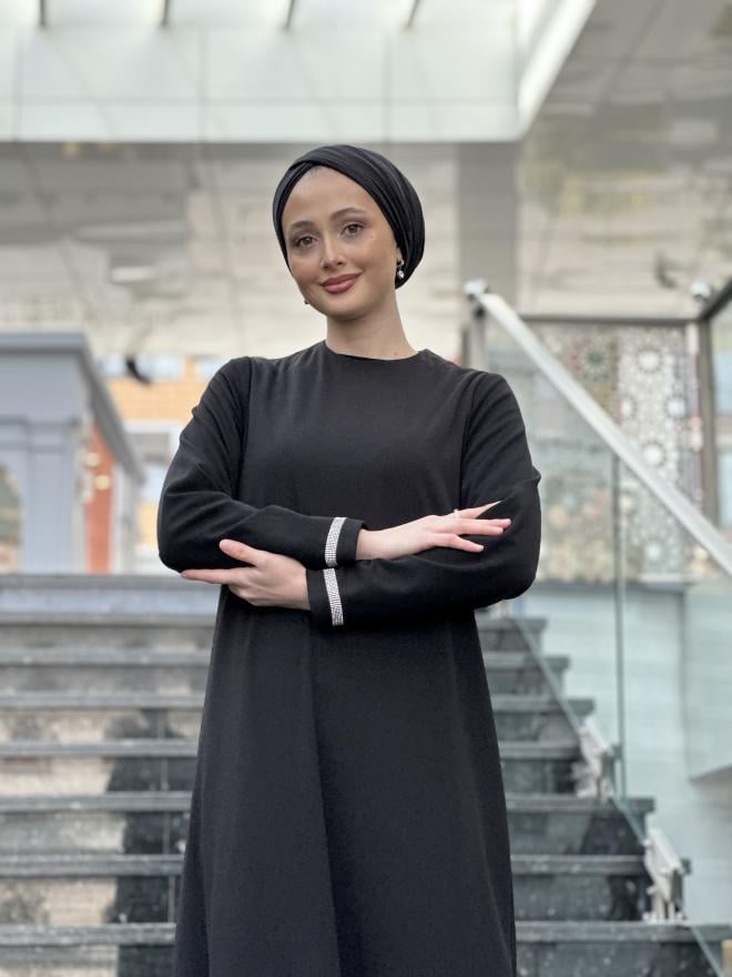KOLLARI ETEGİ TAŞLI ELLBİSE