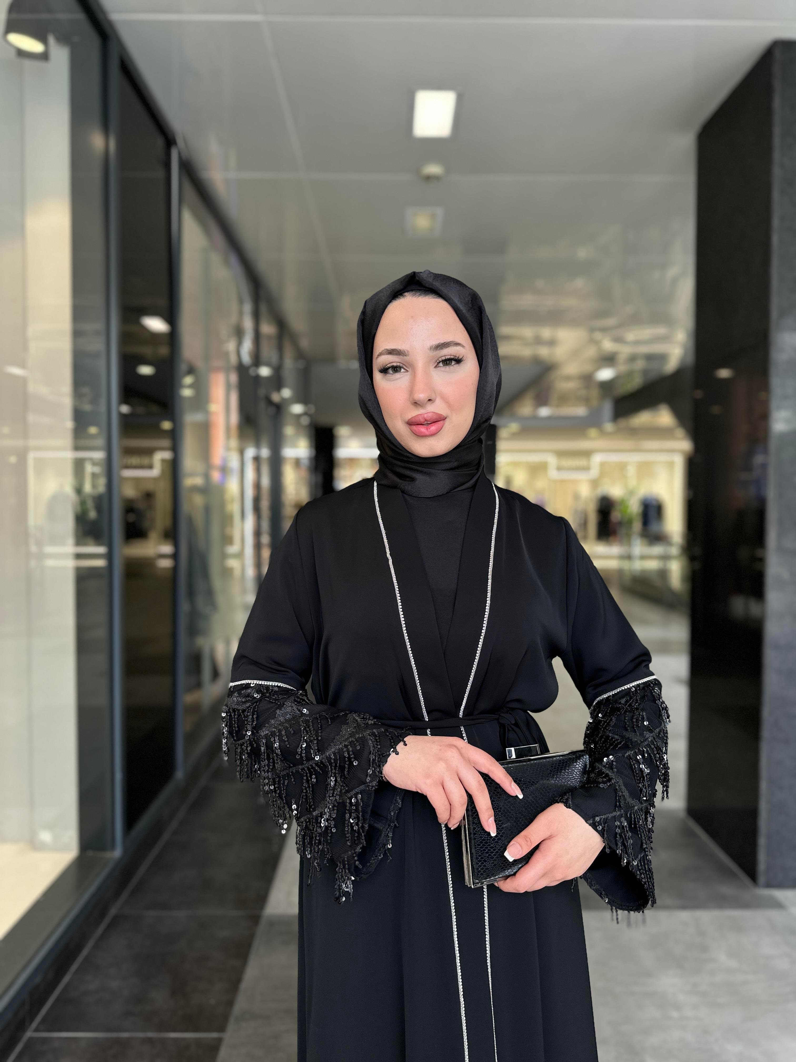 KOLU SAÇAKLI ABAYA TAKIM