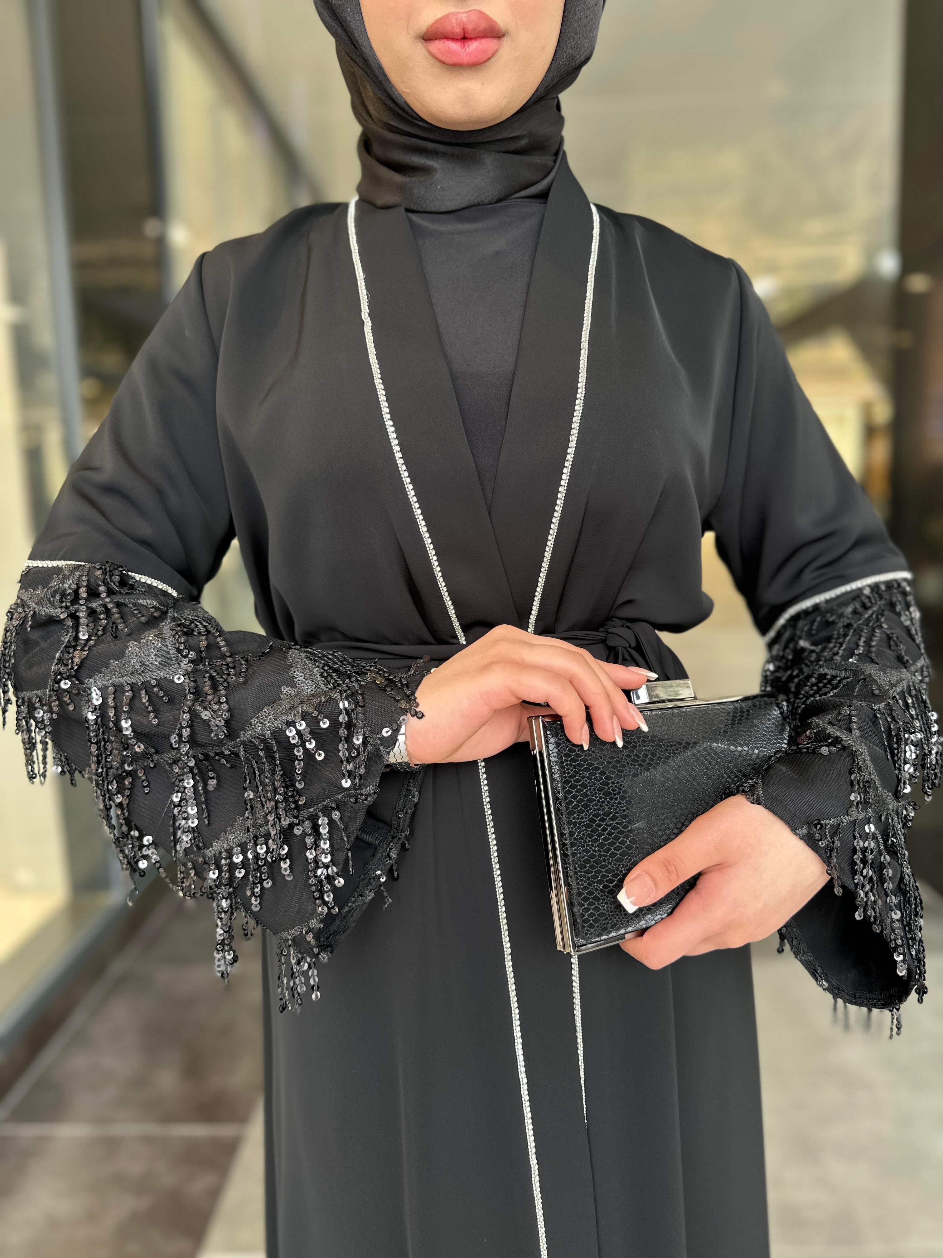 KOLU SAÇAKLI ABAYA TAKIM