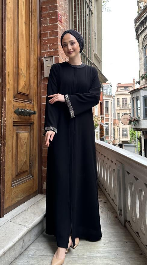ÖZEL TAŞ DETAYLI FERACE