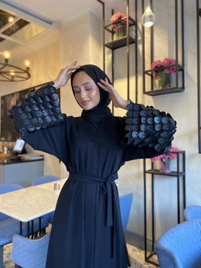 PUL DETAY ABAYA 