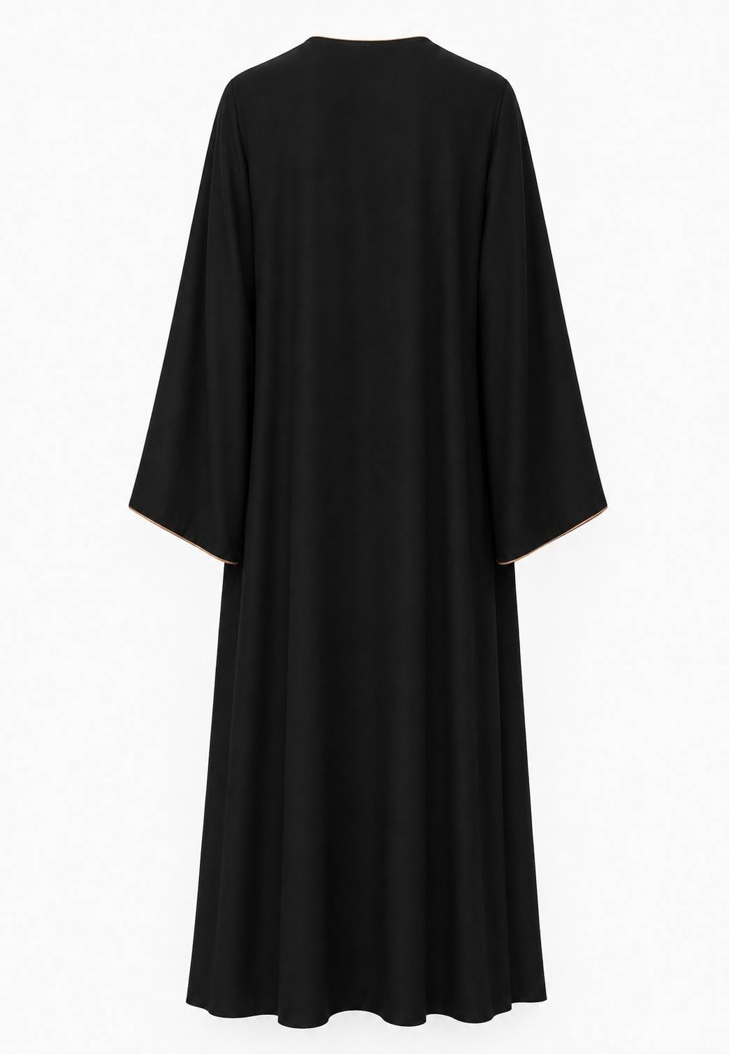 Siyah Gold Nakış Detaylı Abaya