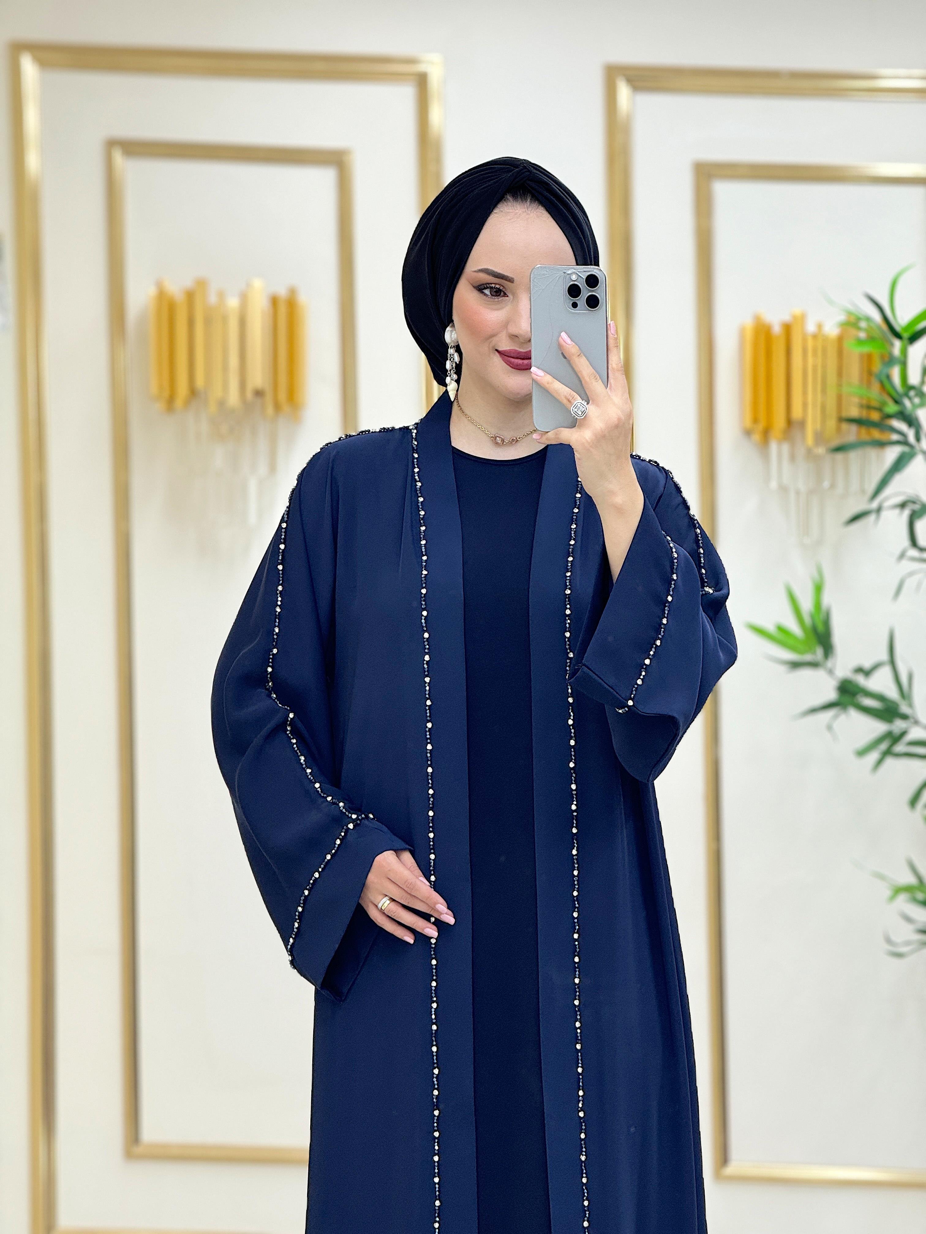 Su Yolu Abaya Takım Lacivert