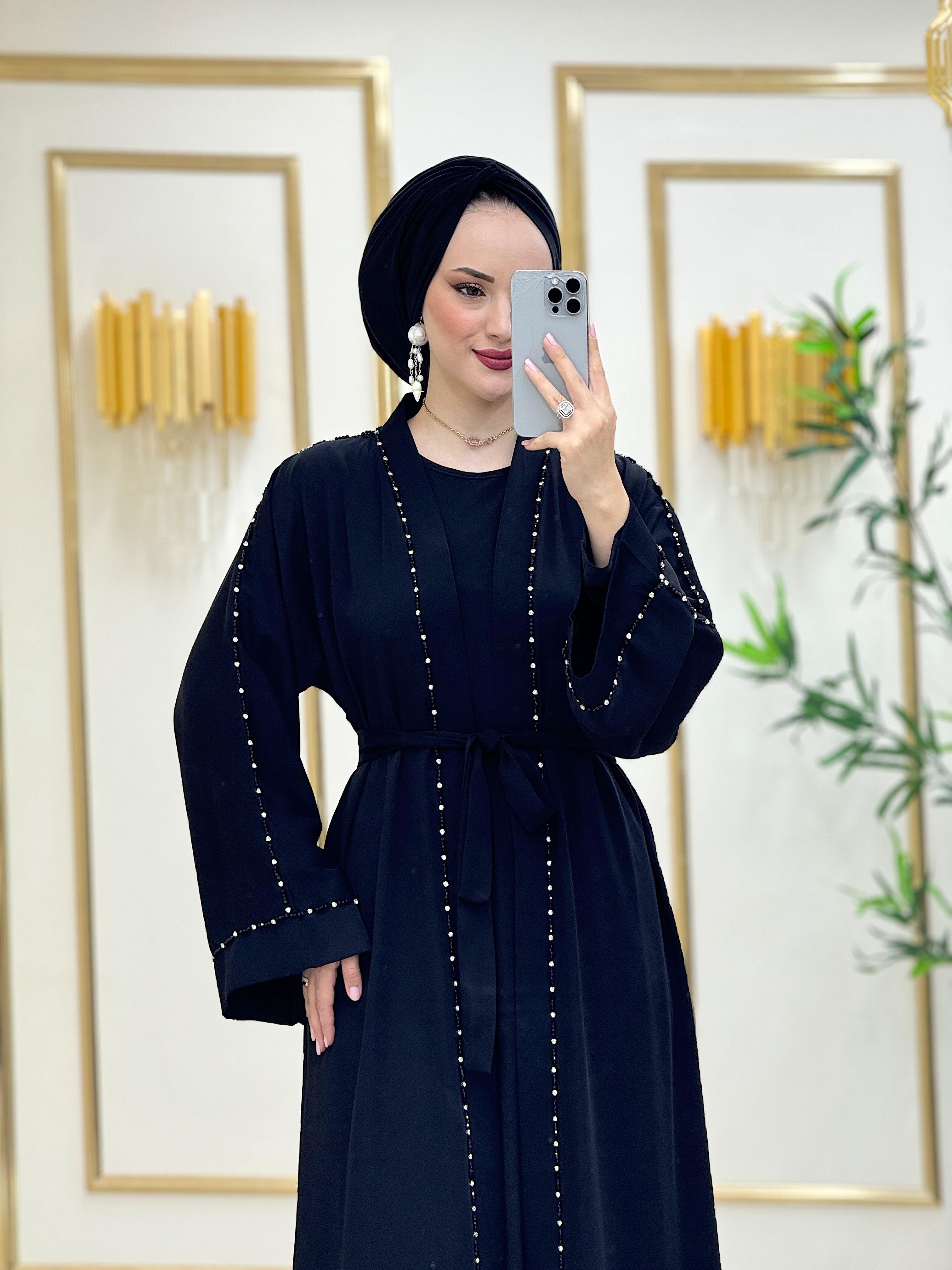 Su Yolu Abaya Takım Siyah