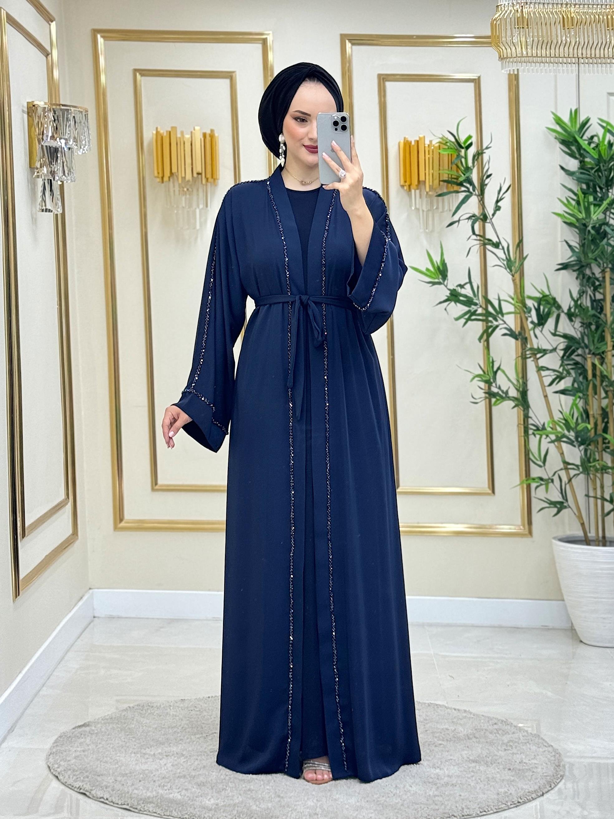 Sude Abaya Takım Lacivert