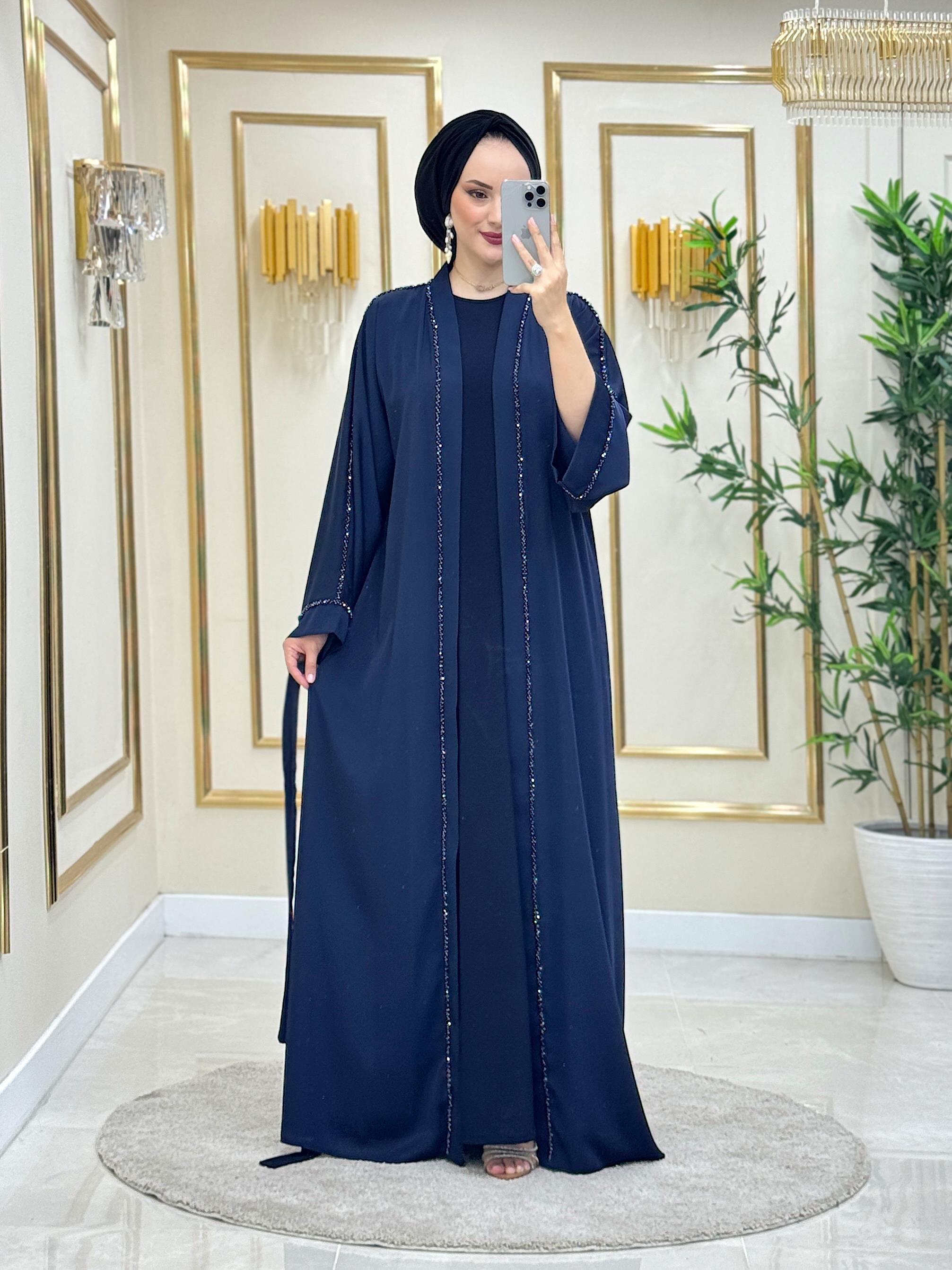 Sude Abaya Takım Lacivert