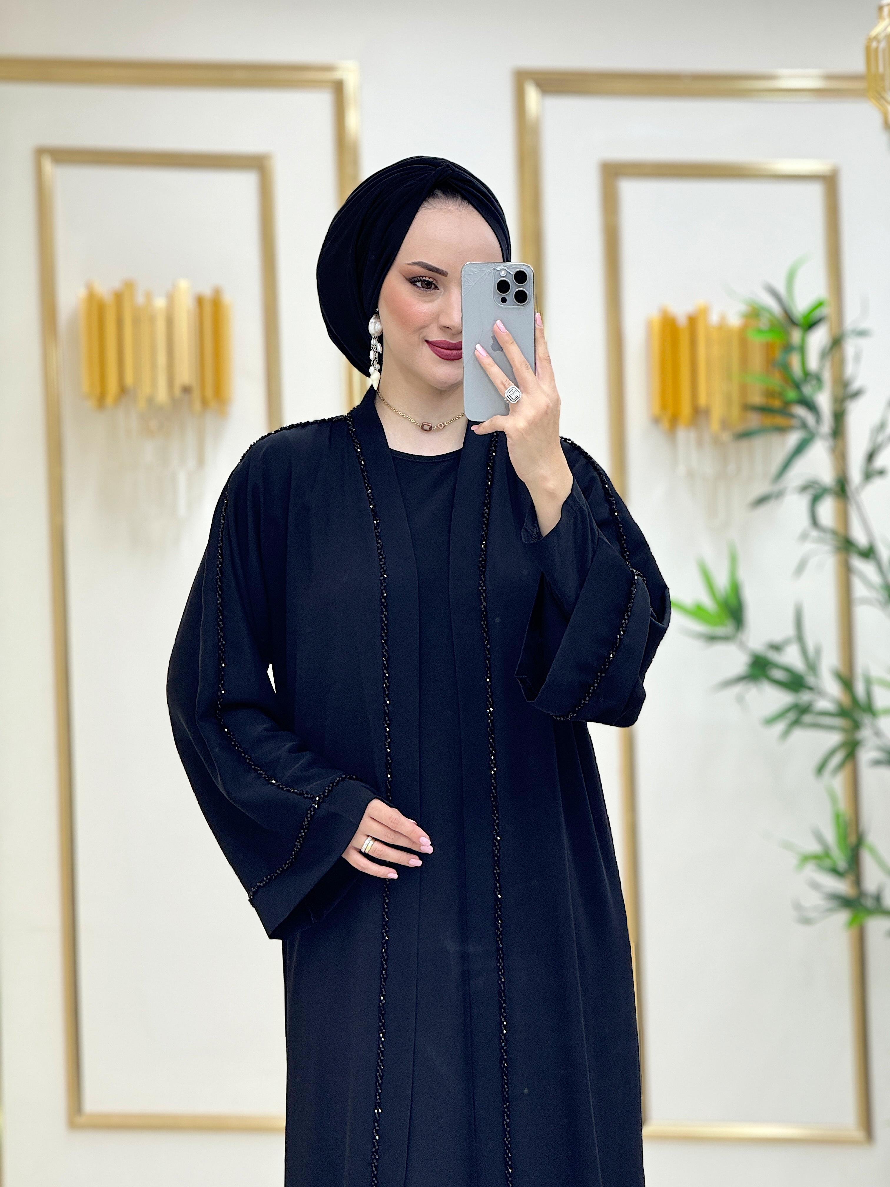 Sude Abaya Takım Siyah