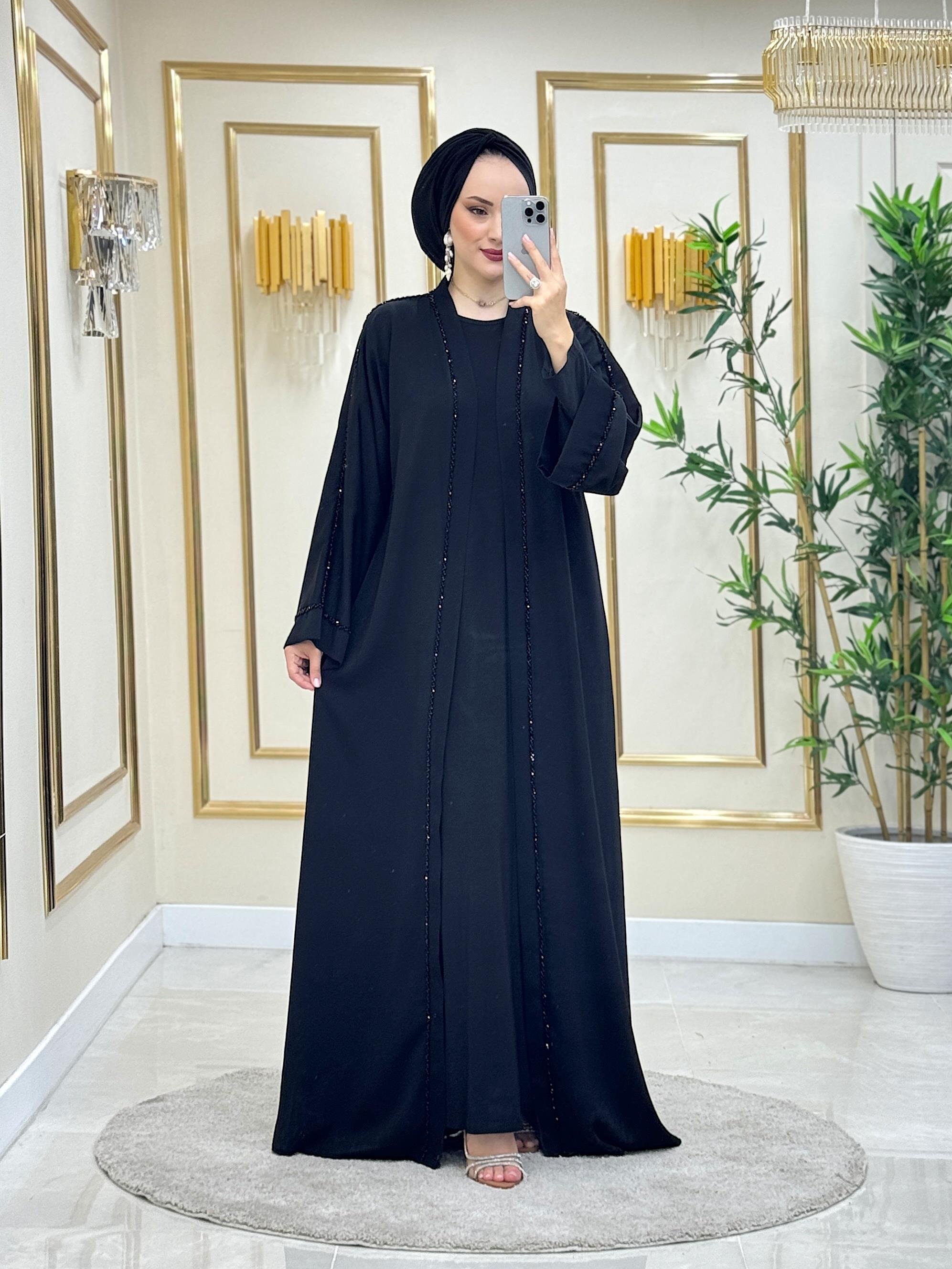 Sude Abaya Takım Siyah