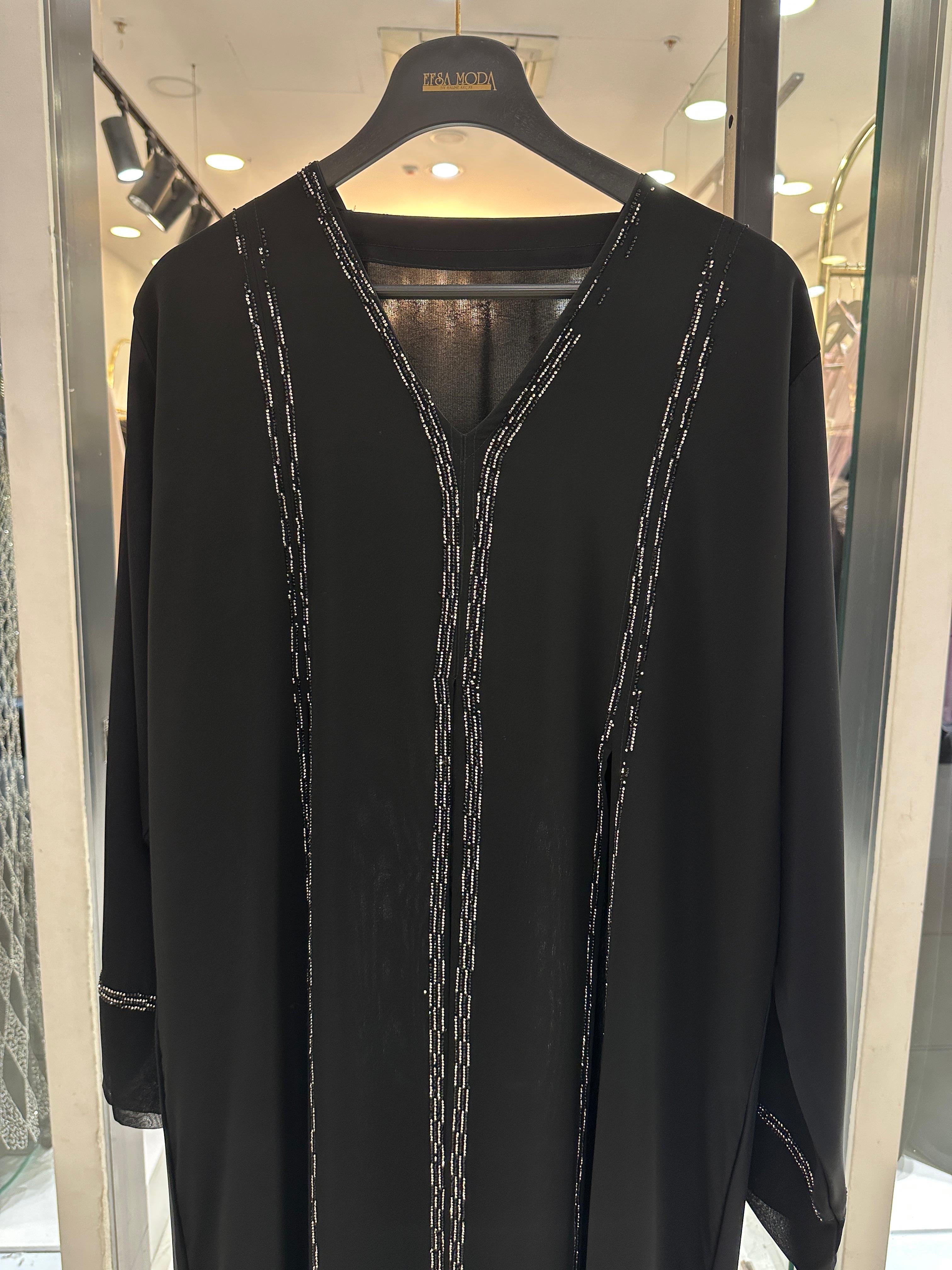TAŞ DETAYLI ABAYA