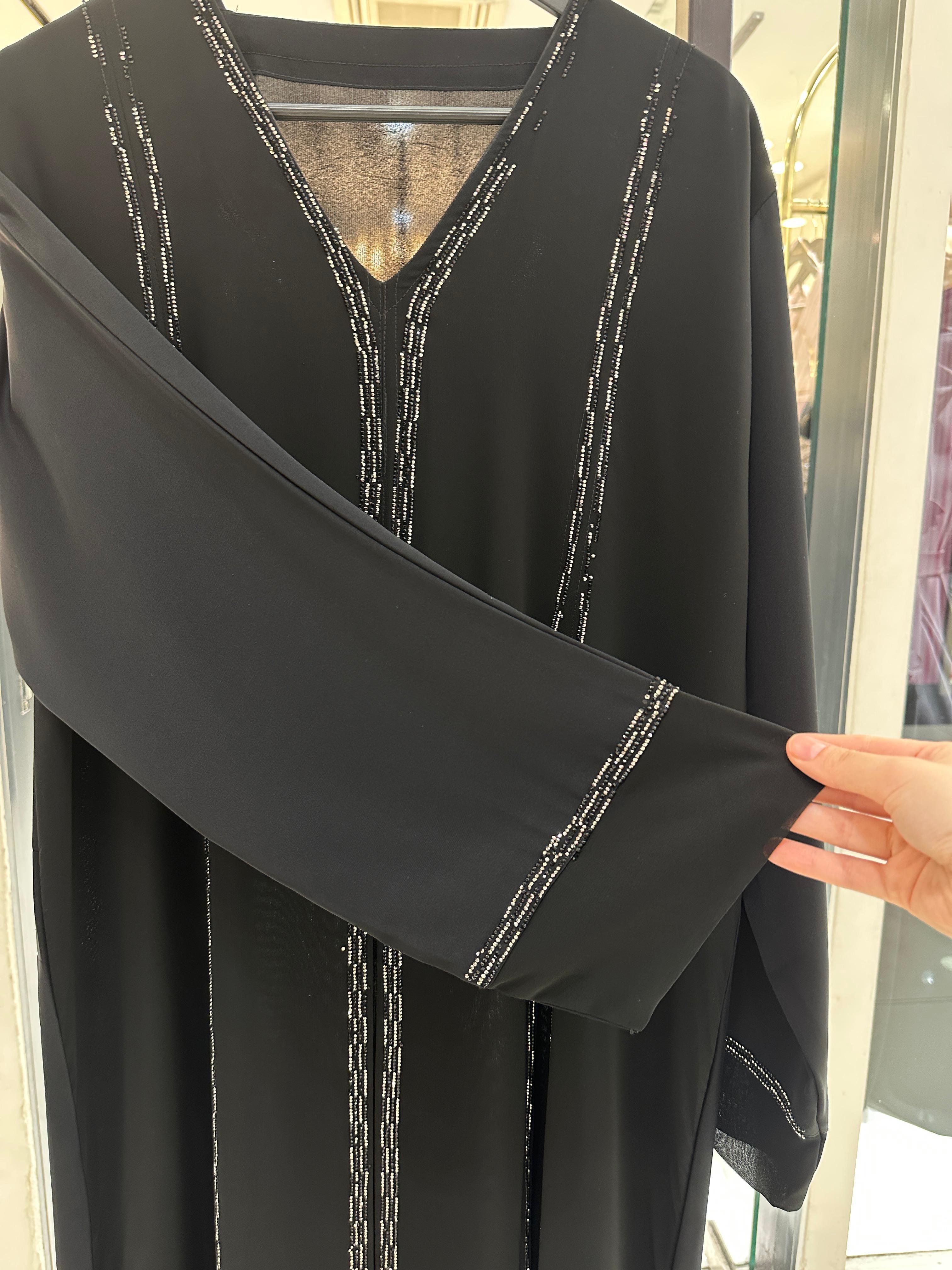 TAŞ DETAYLI ABAYA