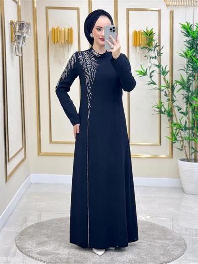 TAŞLI ELBİSEMİZ SİYAH
