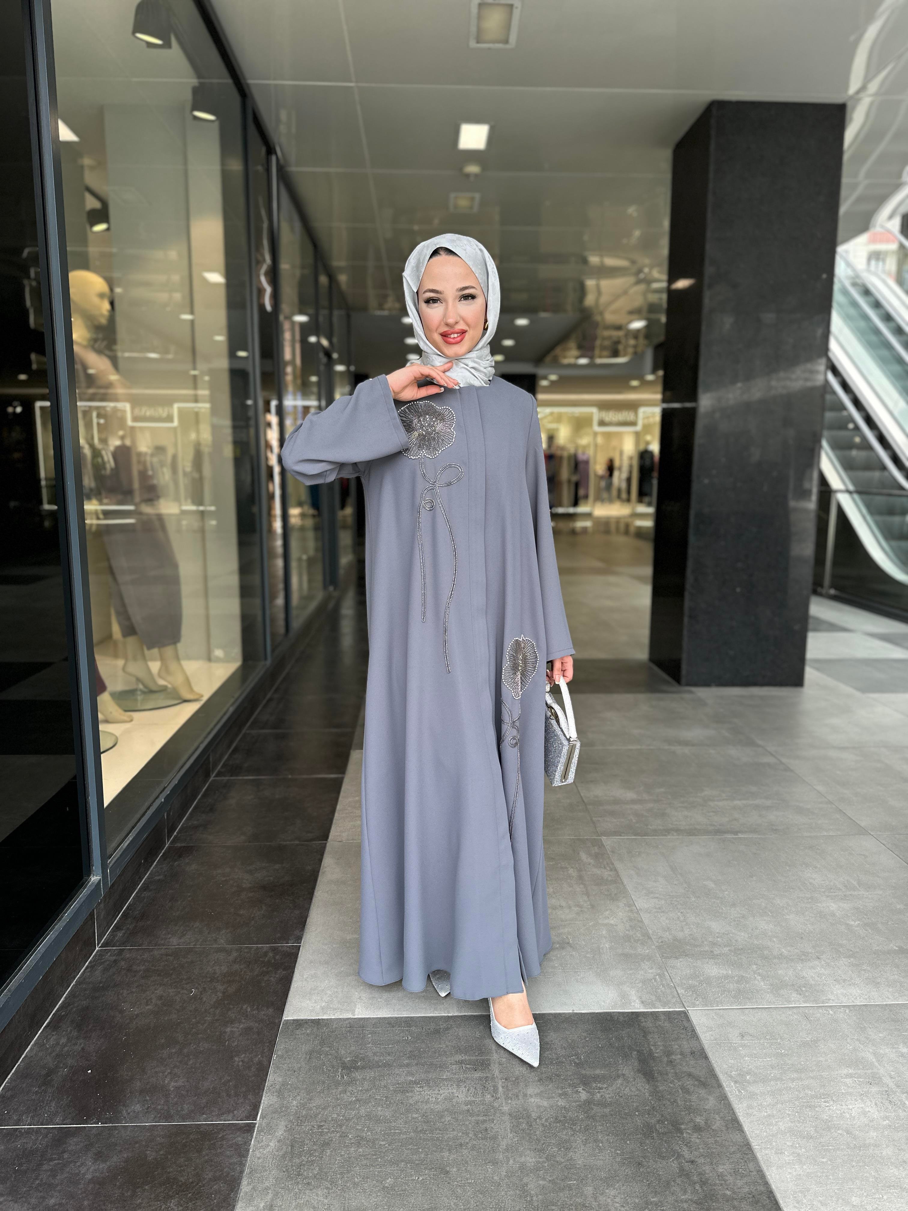 YONCA ABAYA GRİ