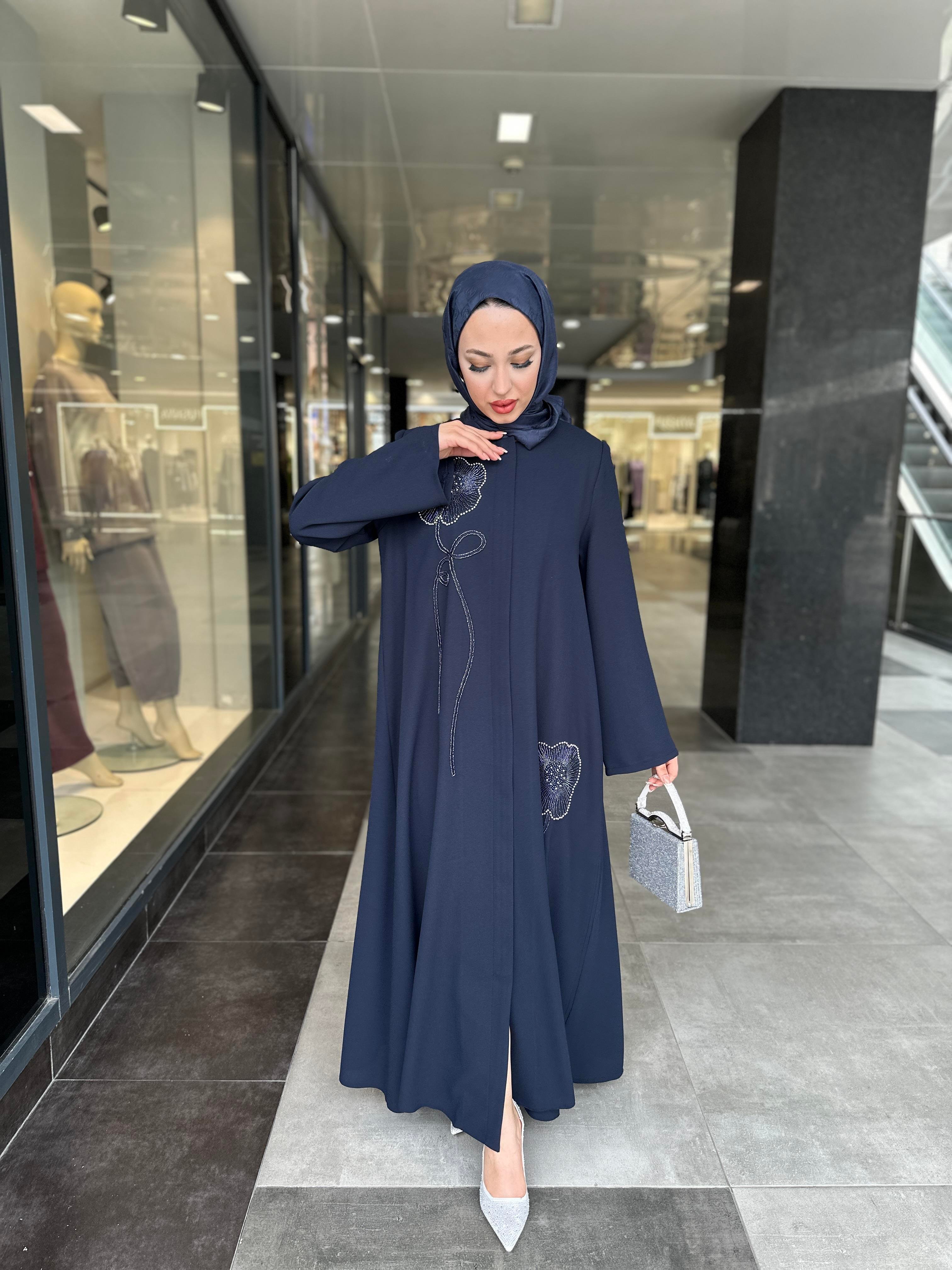 YONCA ABAYA LACİVERT