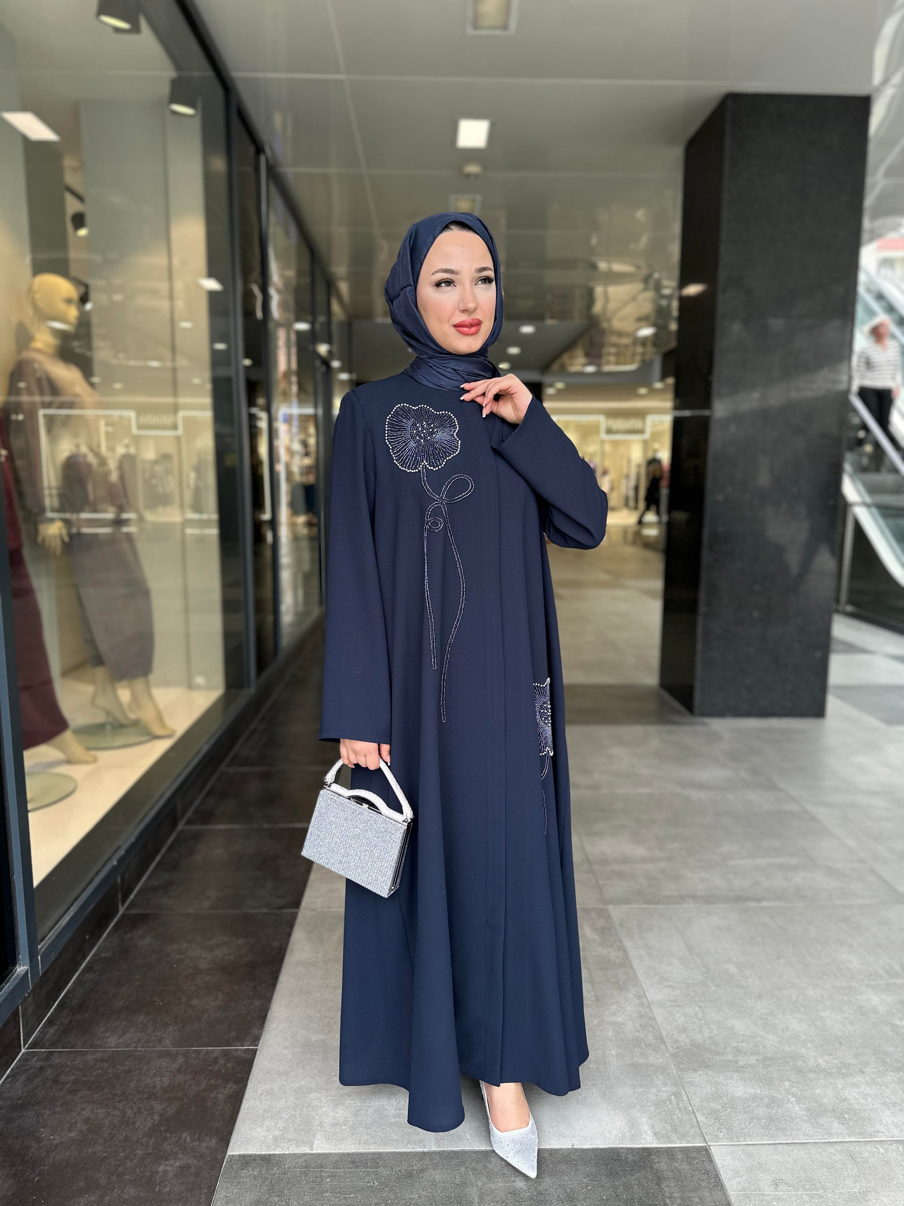 YONCA ABAYA LACİVERT