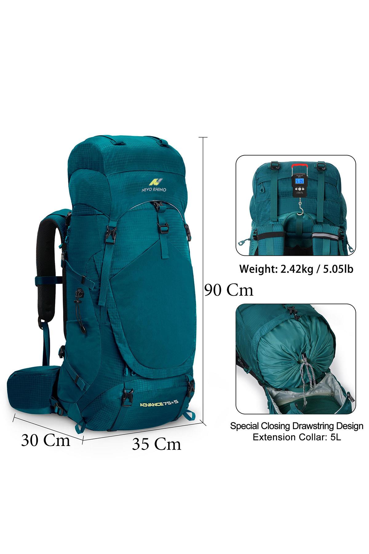DSC8929 MorProfesyonel Outdoor Dağcılık, Kamp ve Yürüyüş Sırt Çantası (75+5  Litre) Mor 8929