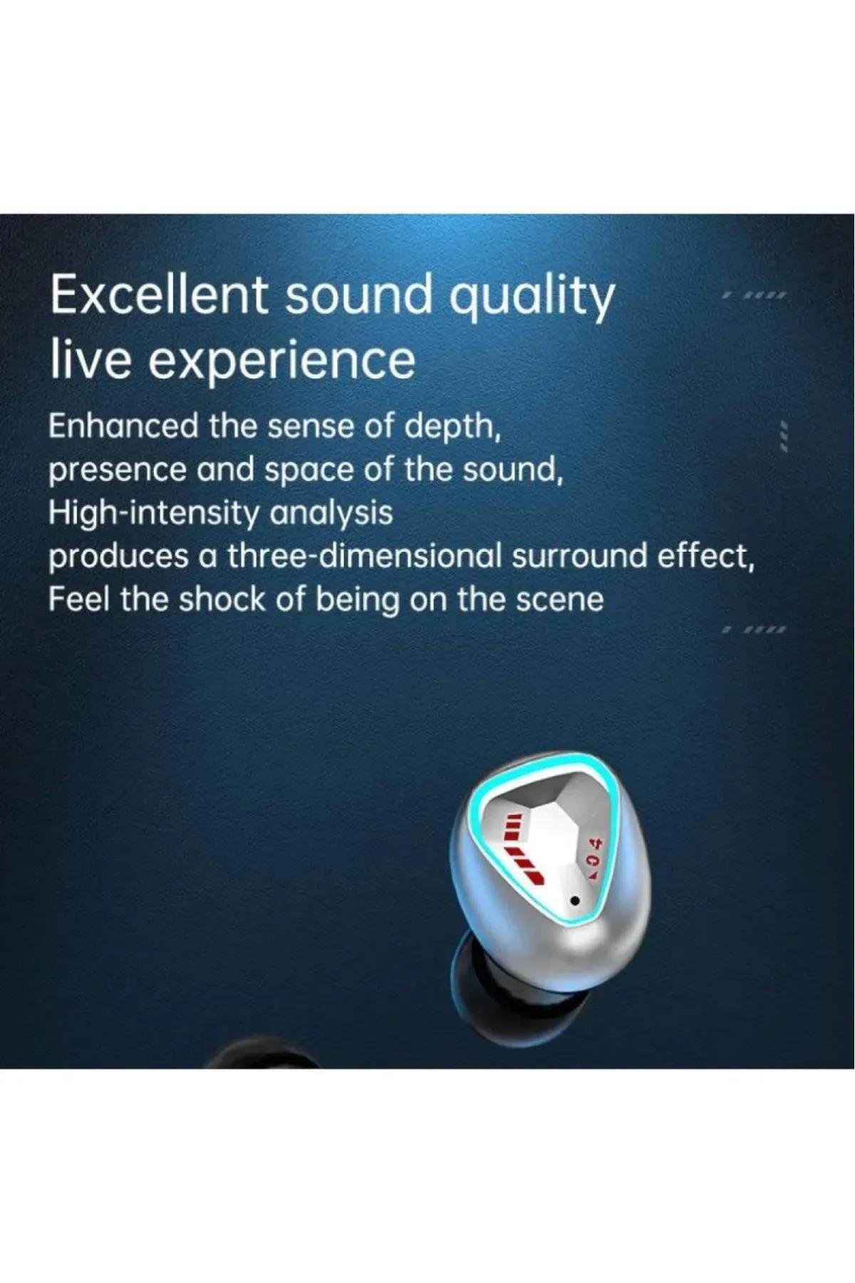 A RELAX TEAM AY-09 Tws Bluetooth 5.3 Su Geçirmez Oyuncu Spor Kablosuz Dokunmatik Müzik Kulaklığı