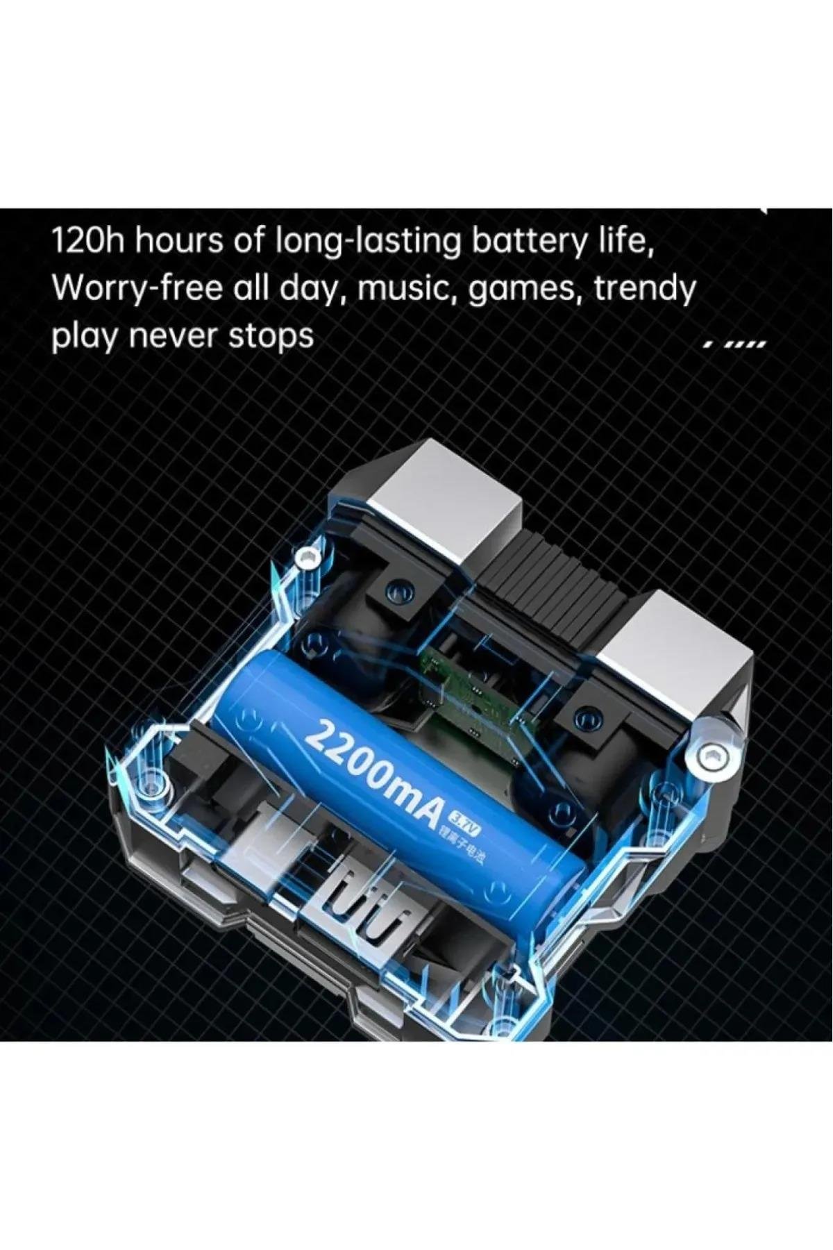A RELAX TEAM AY-09 Tws Bluetooth 5.3 Su Geçirmez Oyuncu Spor Kablosuz Dokunmatik Müzik Kulaklığı