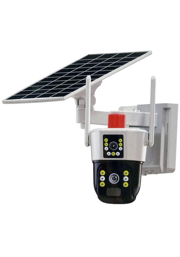 Apronx Apx-wsp141 6mp 3.6mm 4g Solar Çift Kamera 15 Led Wifi Ptz