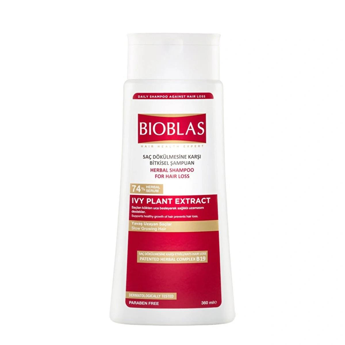 BIOBLAS Saç Dökülmesine Karşı Bitkisel Sarmaşık Bitki Özlü Şampuan Saç Dökülmesine Karşı Etkili Tüm Saç Tipleri İçin 360 ml