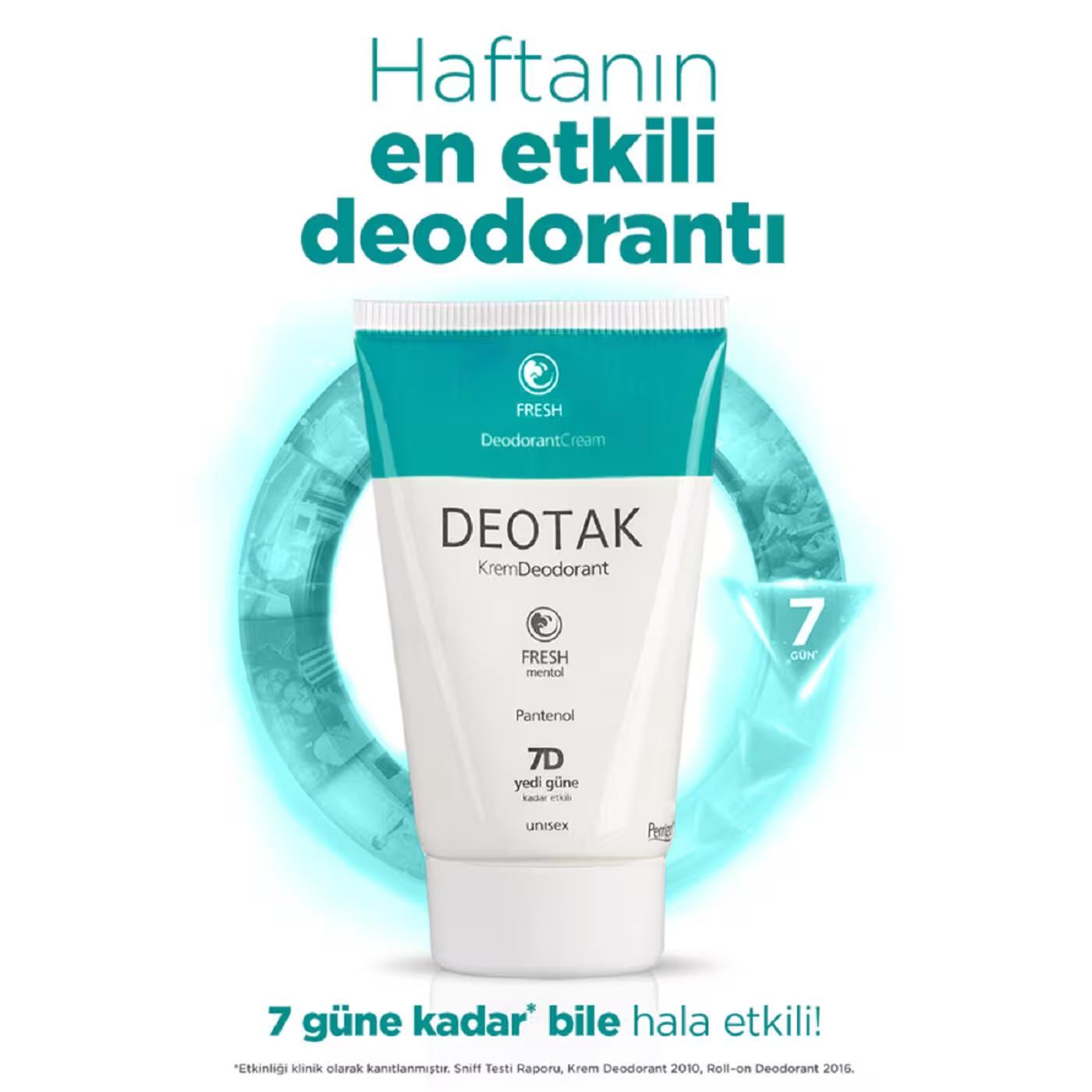 Deotak Fresh Deodorant Krem 35 ml