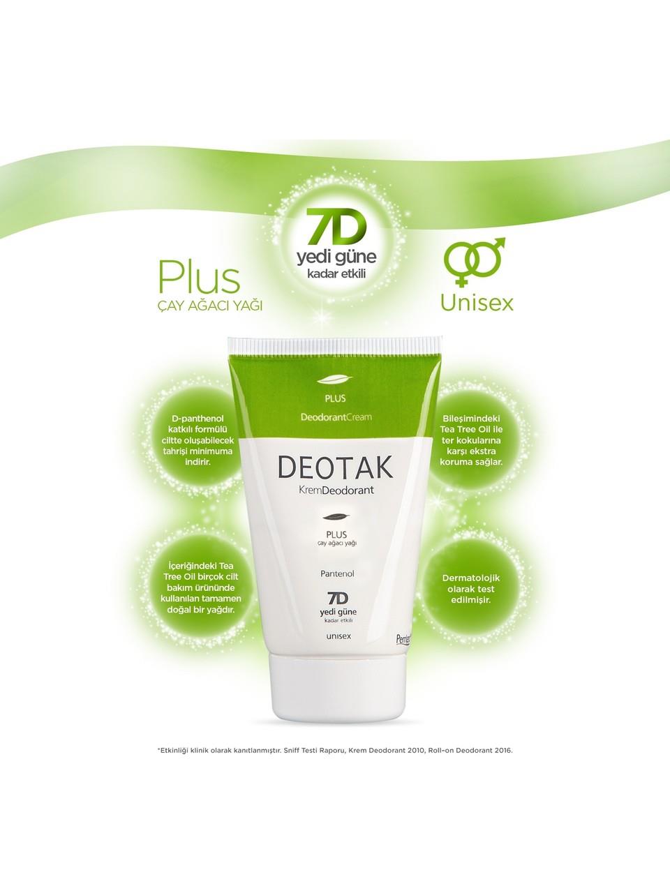 Deotak Plus Deodorant Krem 35 ml