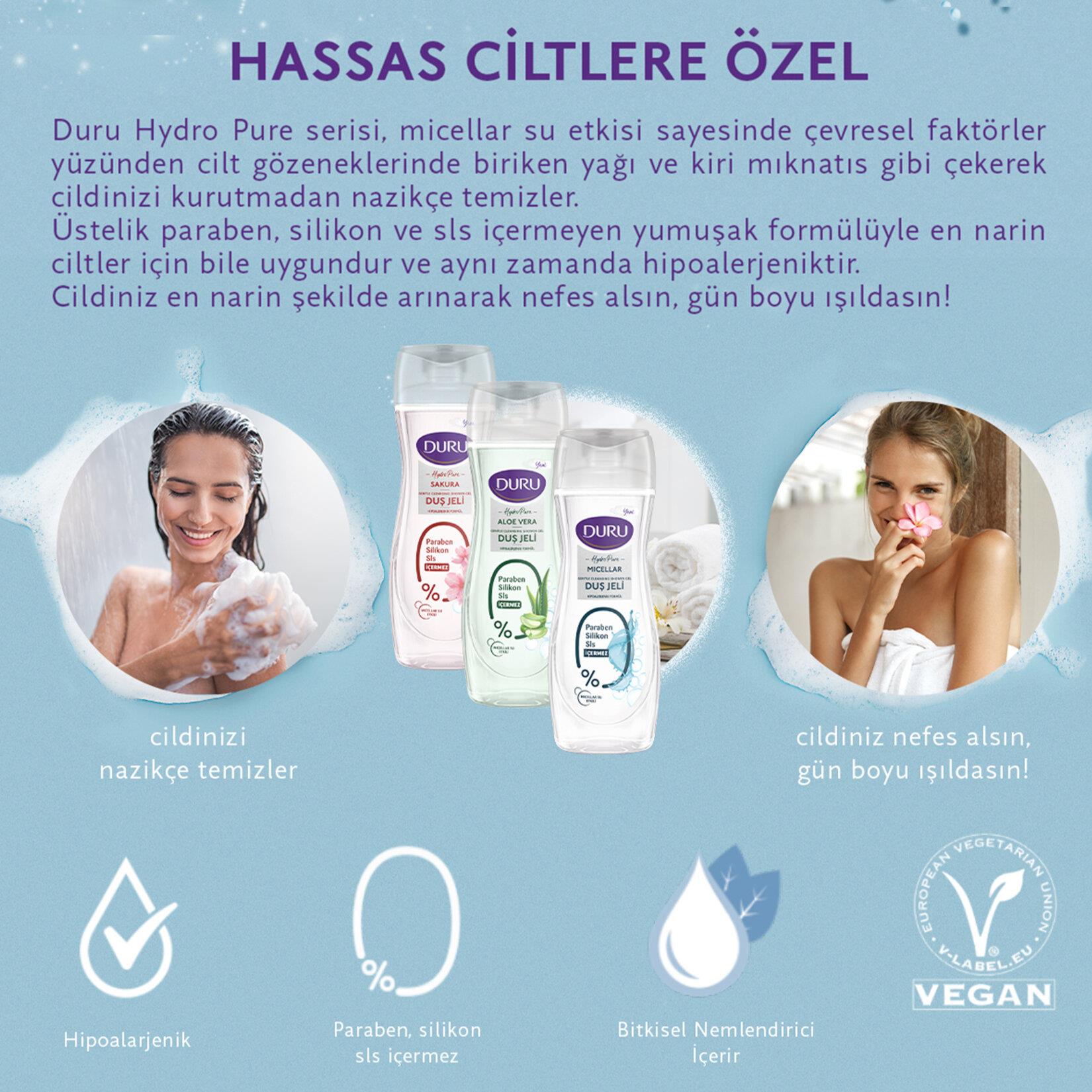 Duru Hydro Pure Aloe Vera Duş Jeli 450 ml