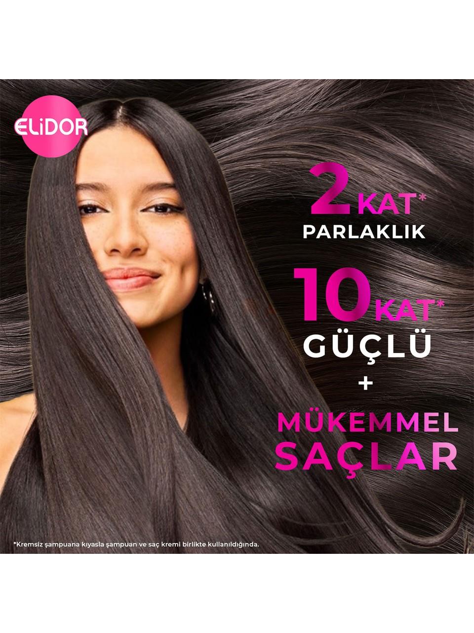 Elidor Güçlü ve Parlak 2'si 1 Arada Şampuan ve Bakım Kremi 400 ml