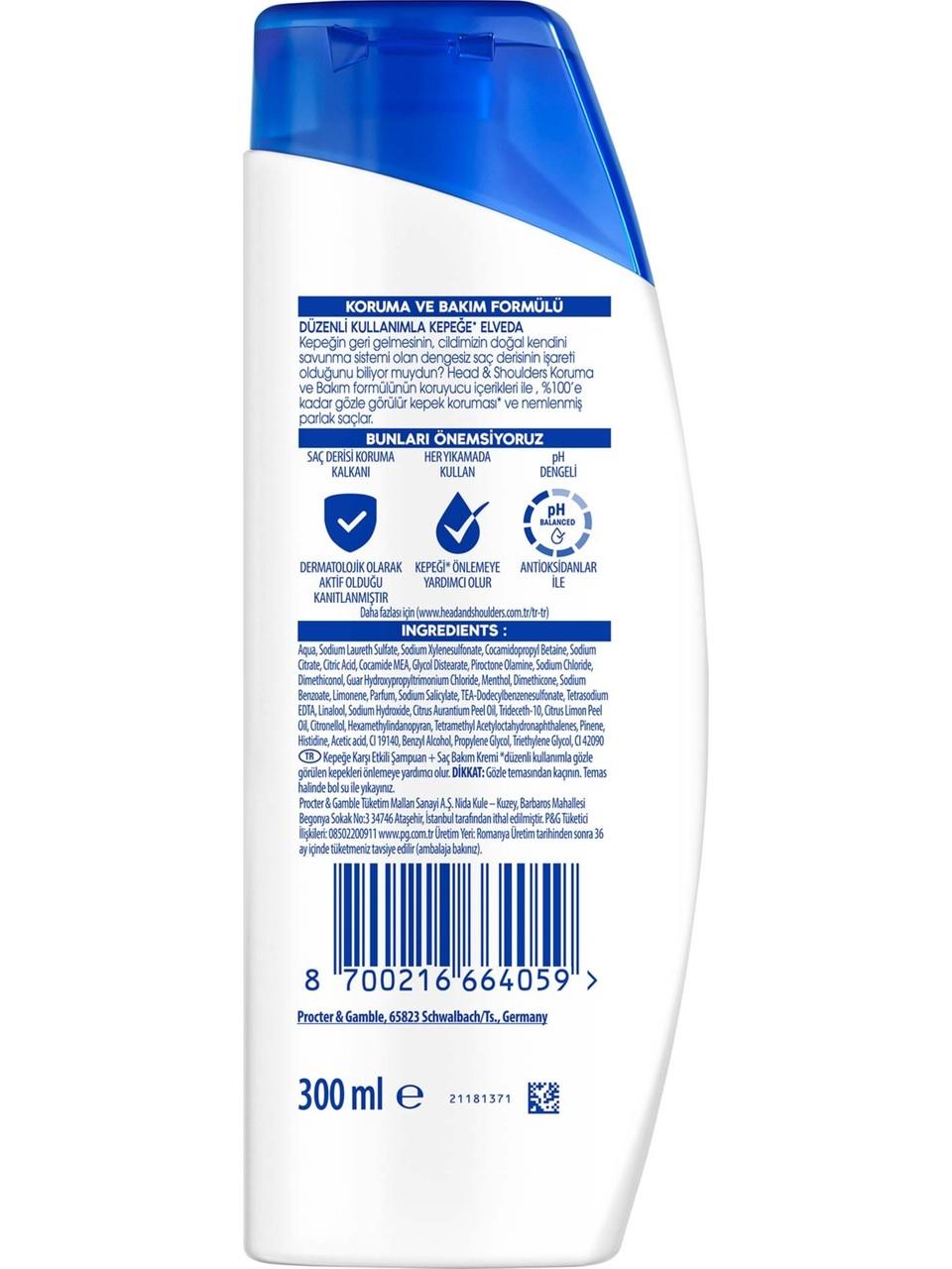 Head&Shoulders Limon Ferahlığı 2si1arada Şampuan+Saç Bakım Kremi 300 ml