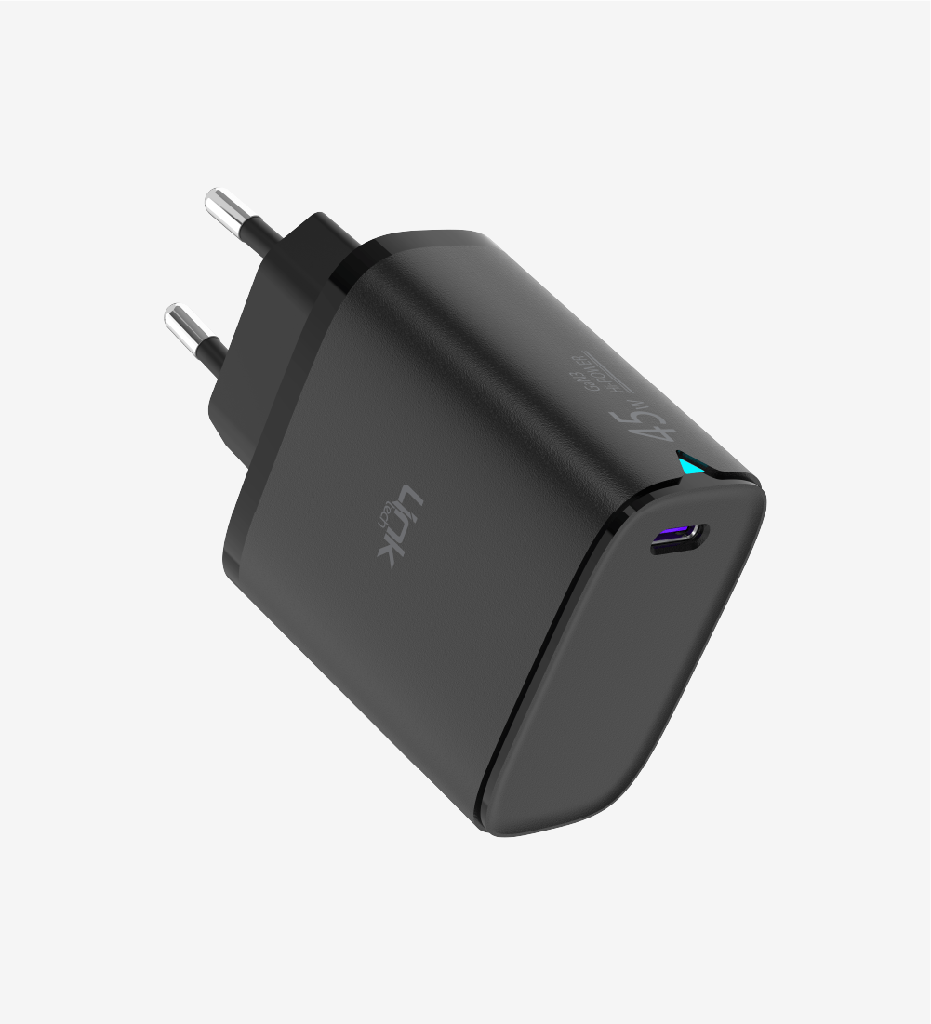 Link Tech C316 Safe GaN USB-C to USB-C Kablolu 45W Hızlı Şarj Aleti