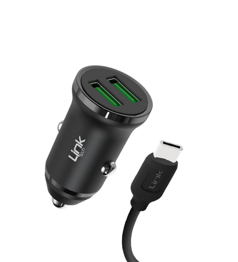 Link Tech C483 Çevre Dostu 12W Tip-C Kablolu Araç Şarj Aletİ