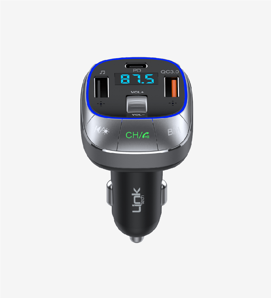 Link Tech GF17 Premium Çift Bağlantı Noktalı PD ve QC3.0 48w 5.0 Bluetooth FM Verici