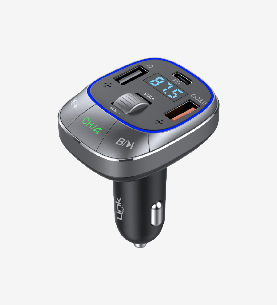 Link Tech GF17 Premium Çift Bağlantı Noktalı PD ve QC3.0 48w 5.0 Bluetooth FM Verici