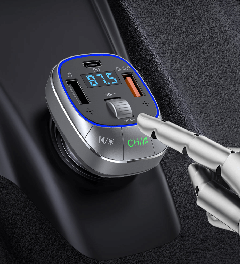 Link Tech GF17 Premium Çift Bağlantı Noktalı PD ve QC3.0 48w 5.0 Bluetooth FM Verici