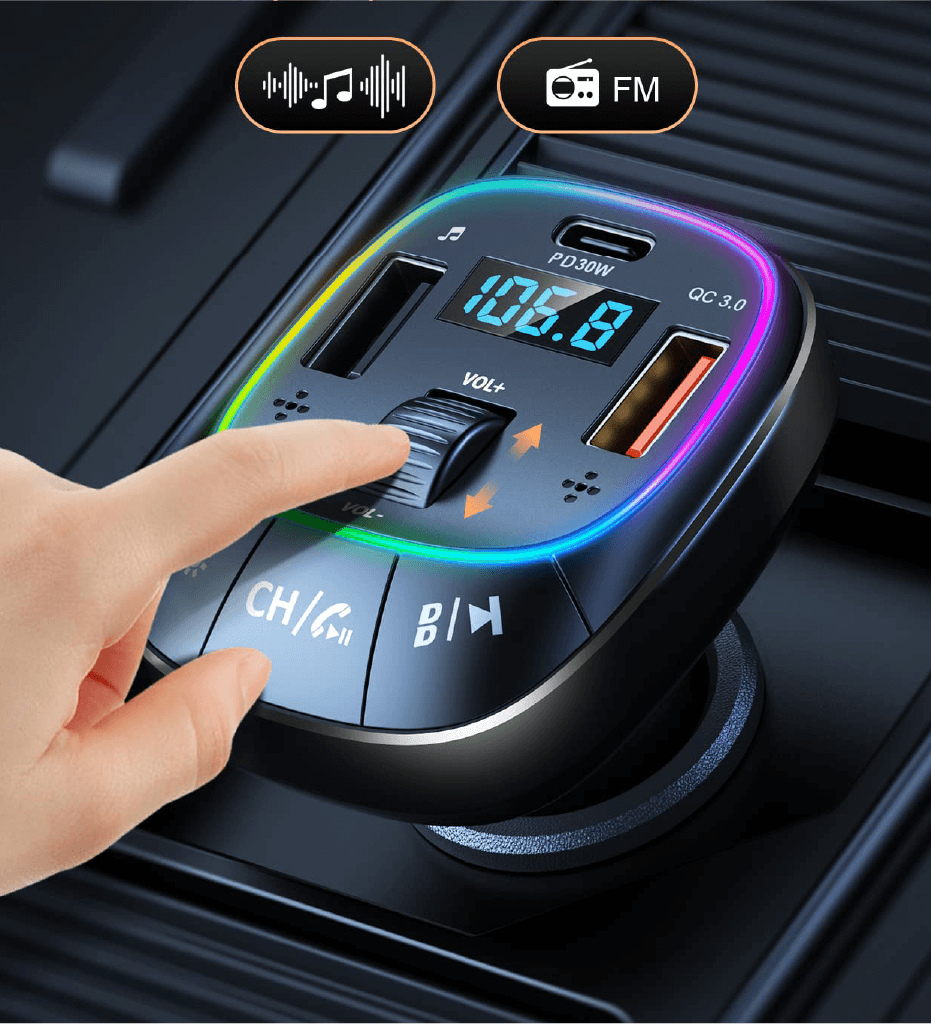 Link Tech GF17 Premium Çift Bağlantı Noktalı PD ve QC3.0 48w 5.0 Bluetooth FM Verici