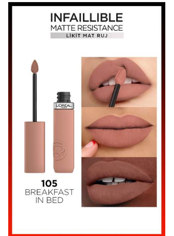 L'oreal Ruj Inf La Matte Resıstance 105
